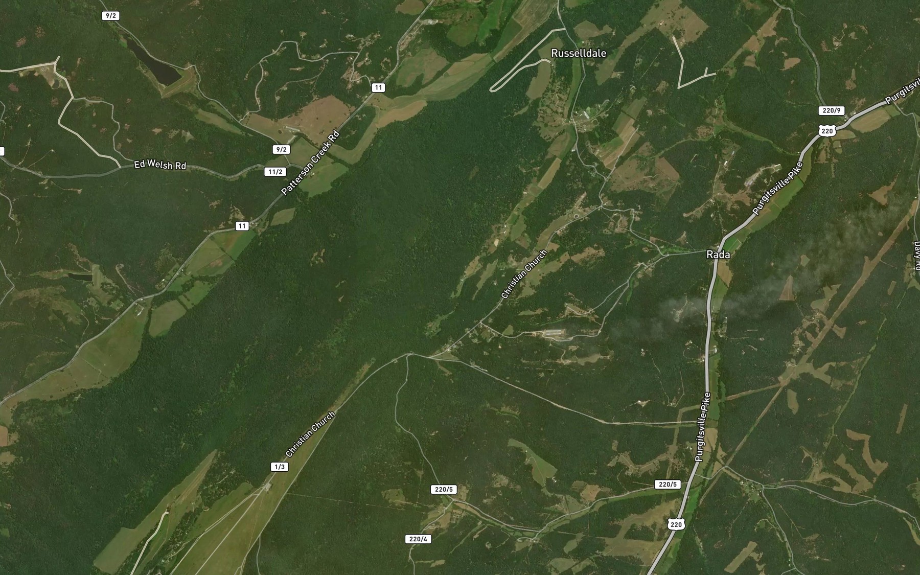 Satellite map of the High Farm Spring