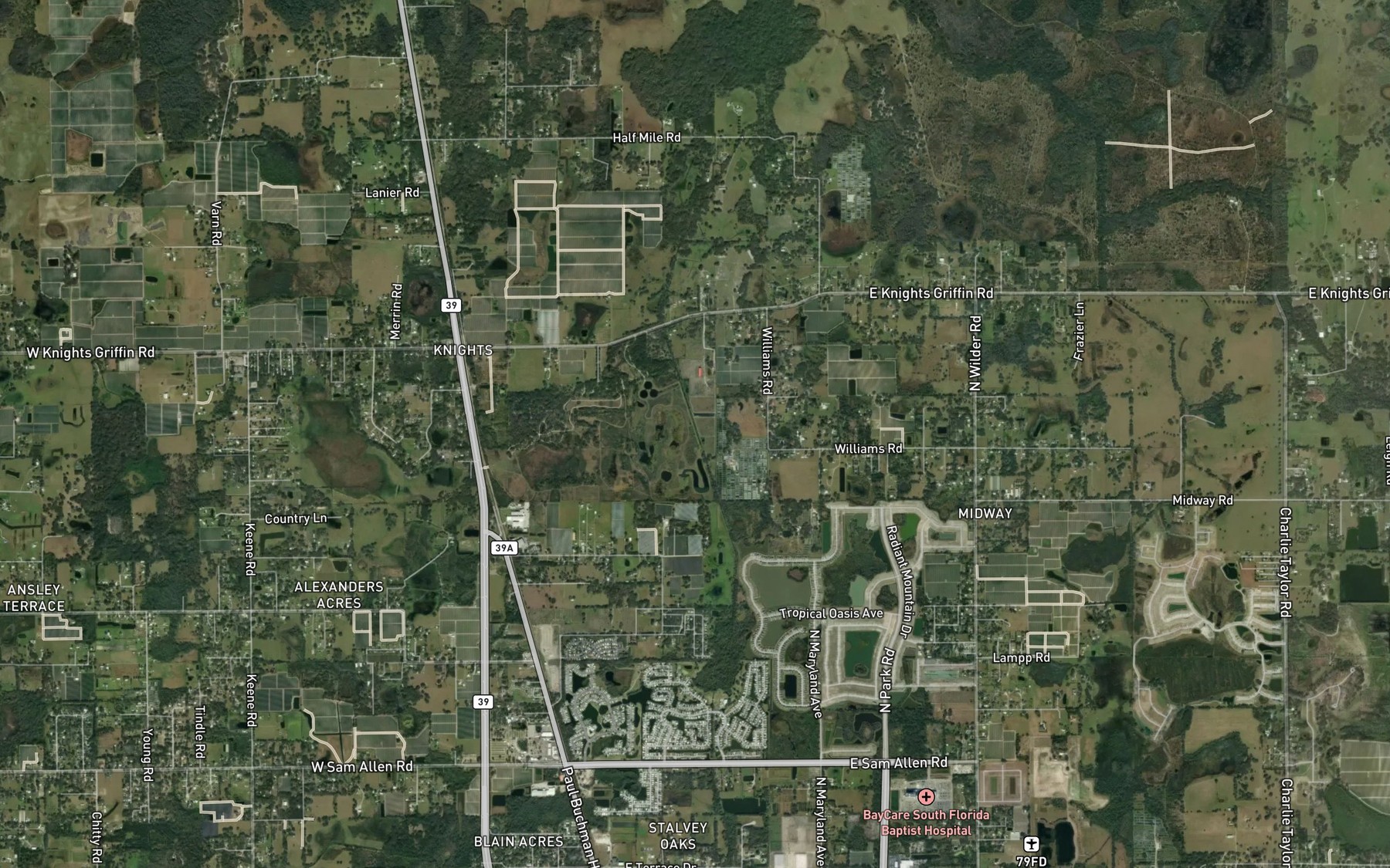 Satellite map of the East Canal