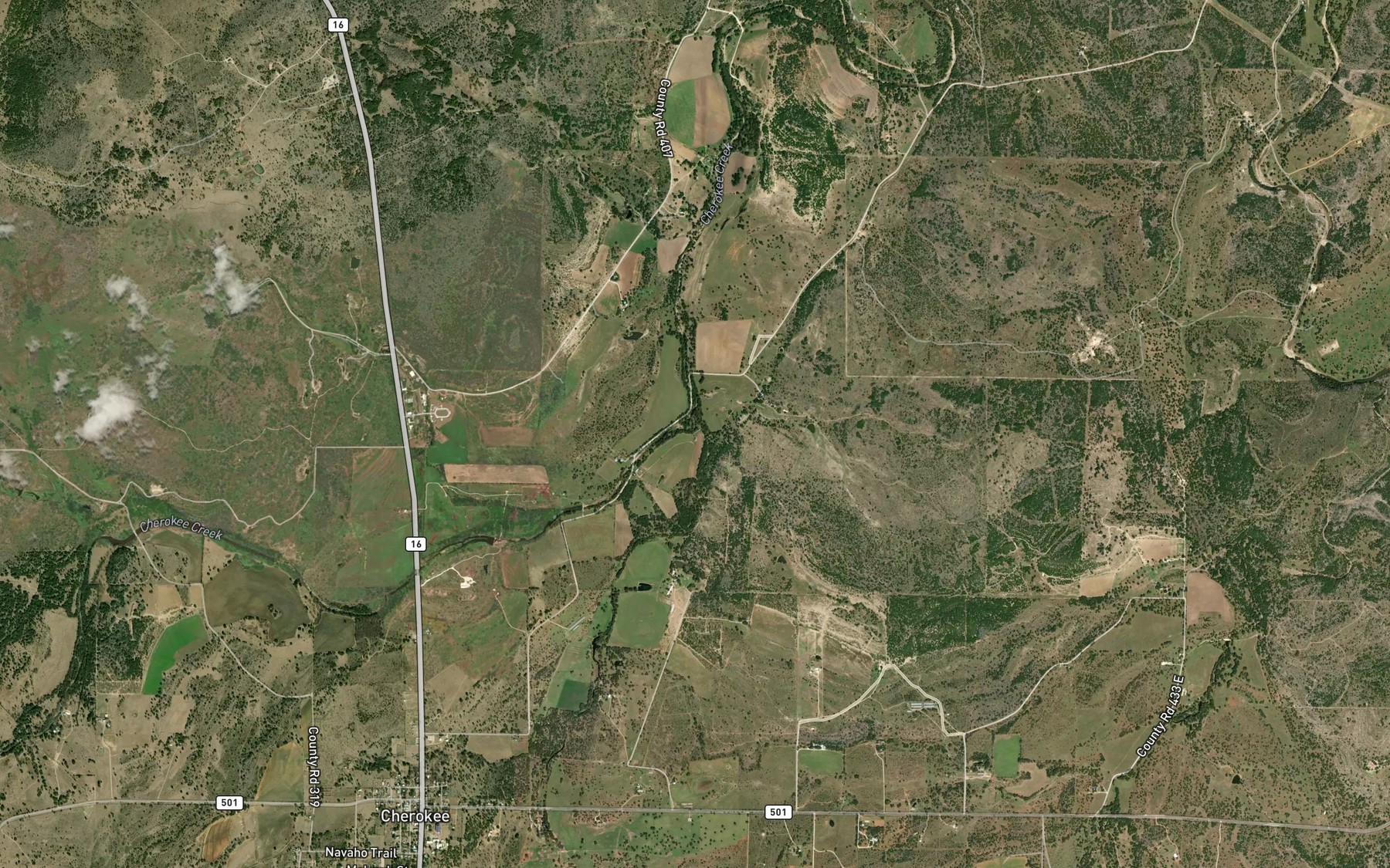 Satellite map of the Jackson Branch
