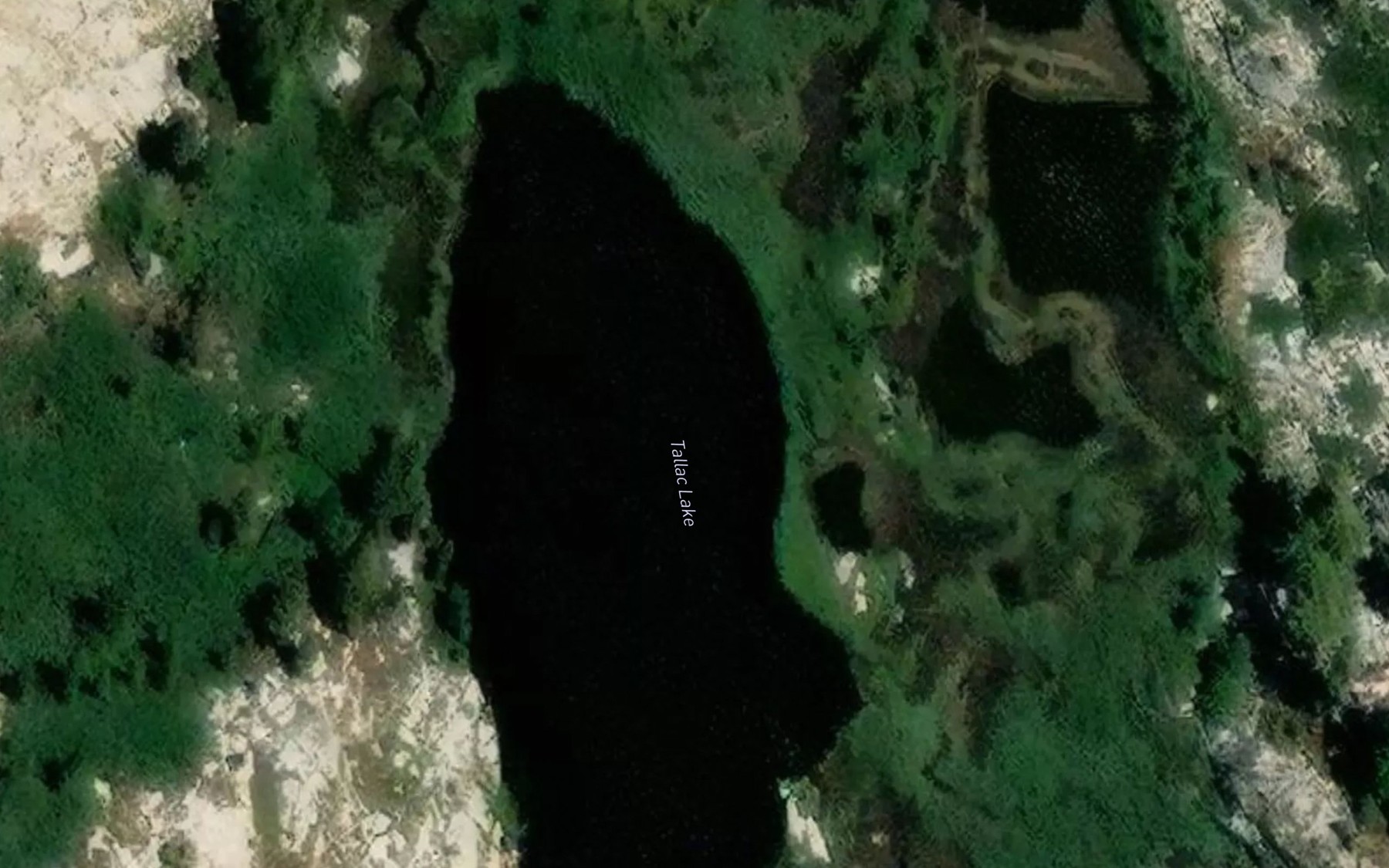 Satellite map of the Tallac Lake