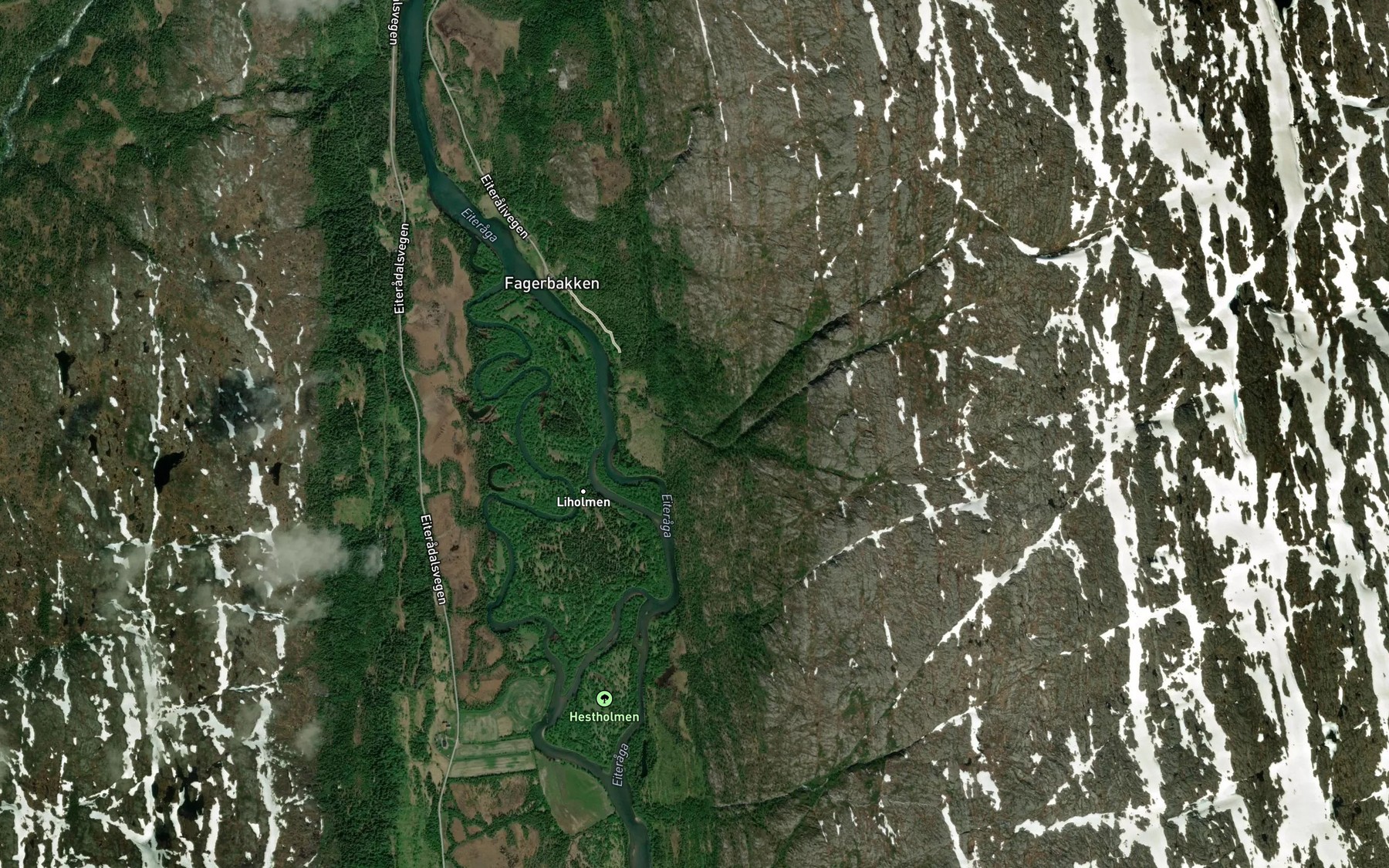 Satellite map of the Storbekken