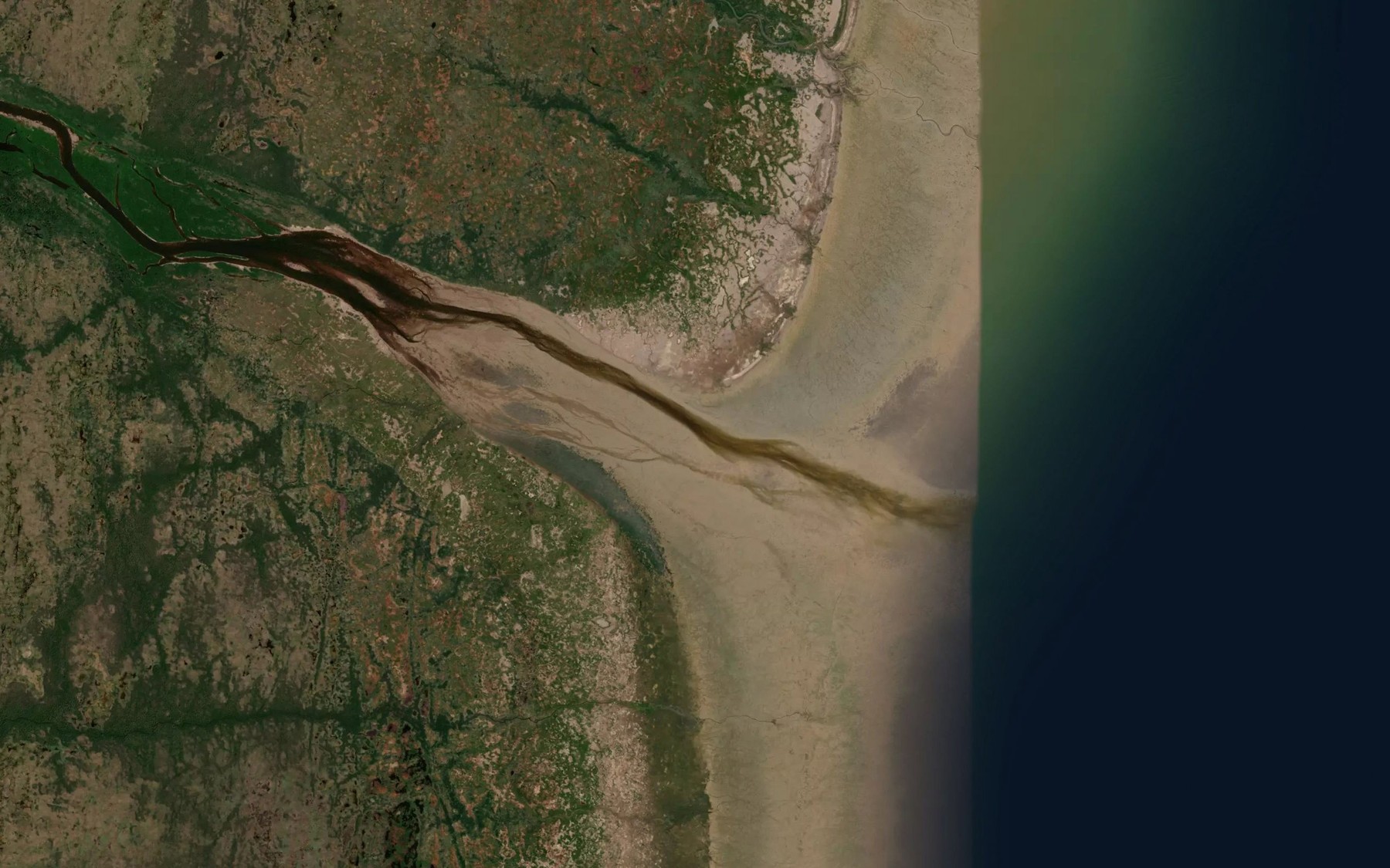 Satellite map of the Lakitusaki River