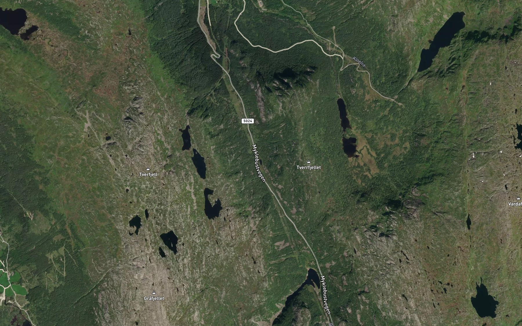 Satellite map of the Tjorna