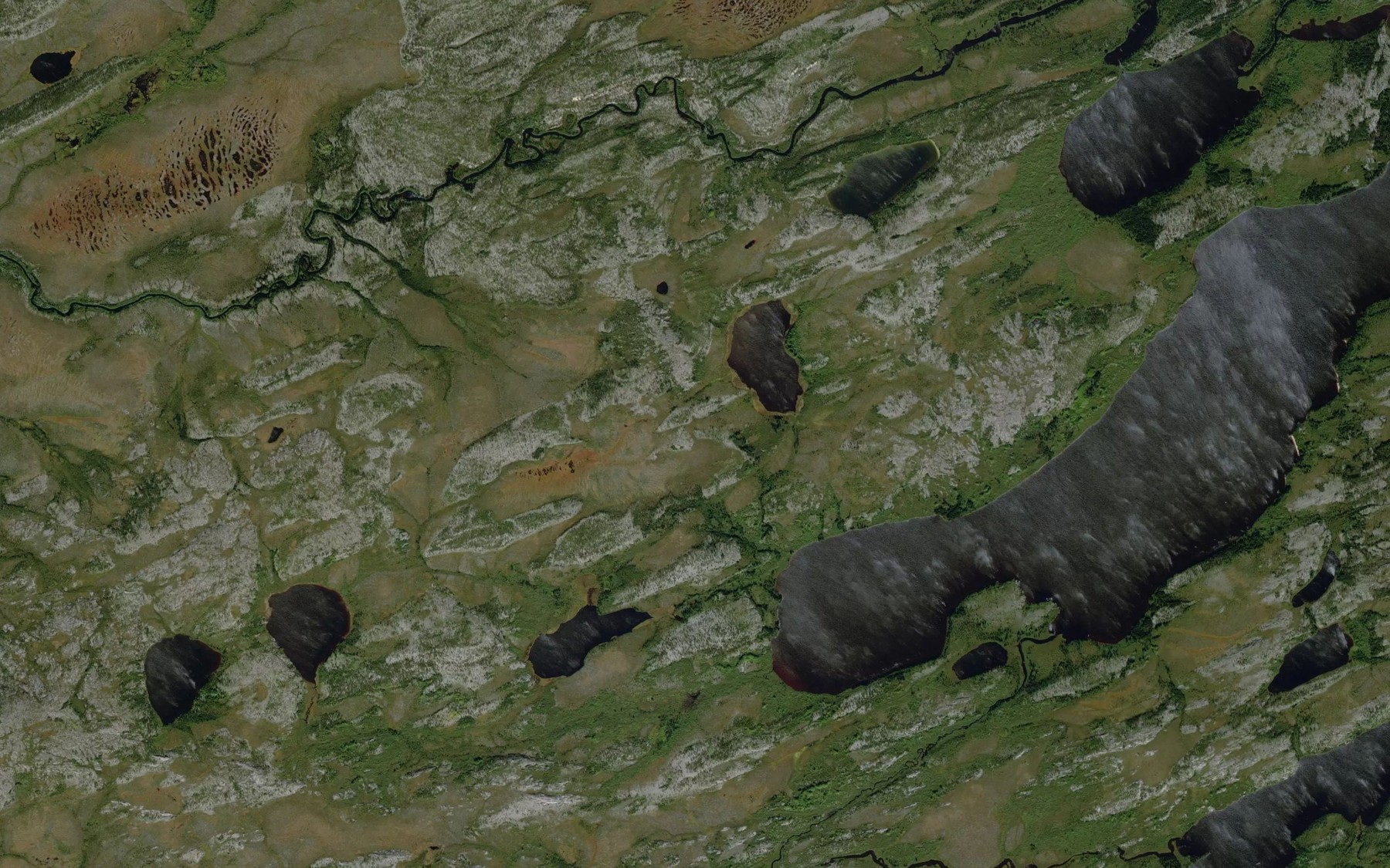 Satellite map of the Lacs Mantumiskw