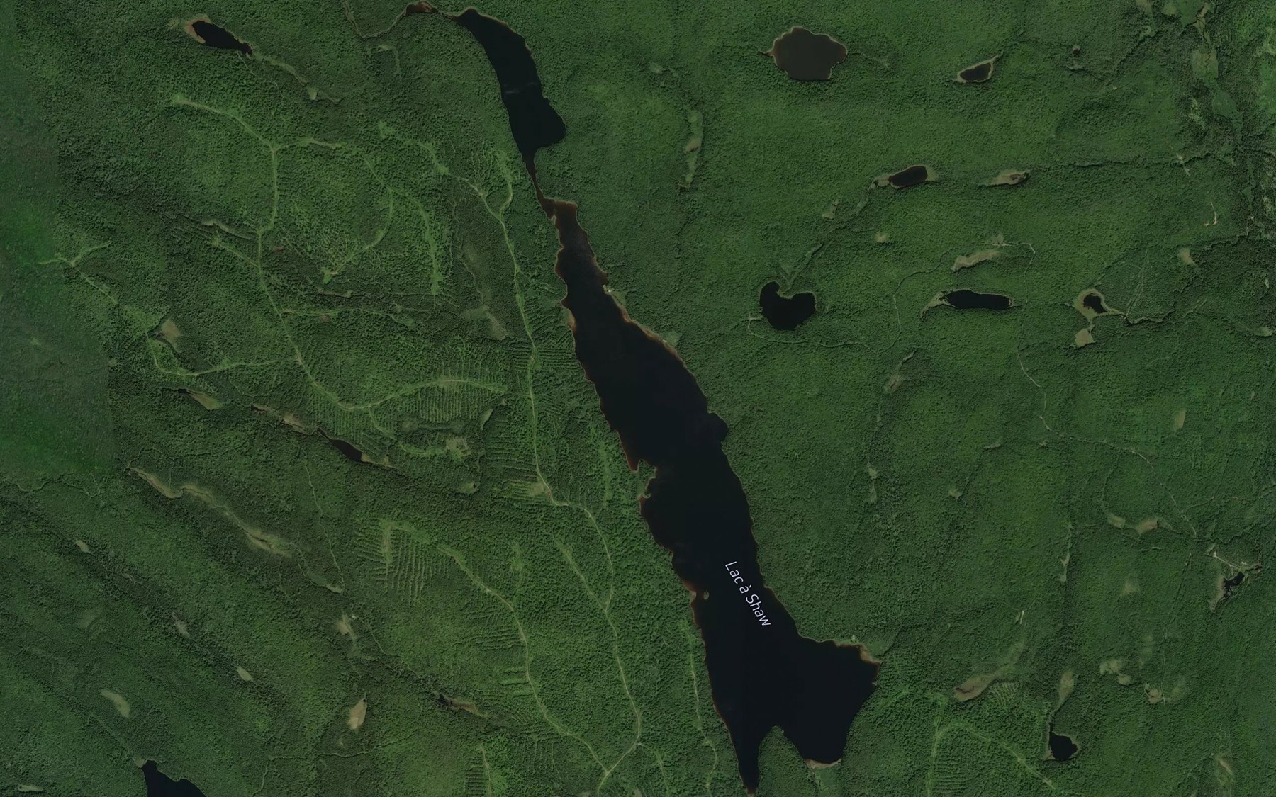 Satellite map of the Lac a Shaw