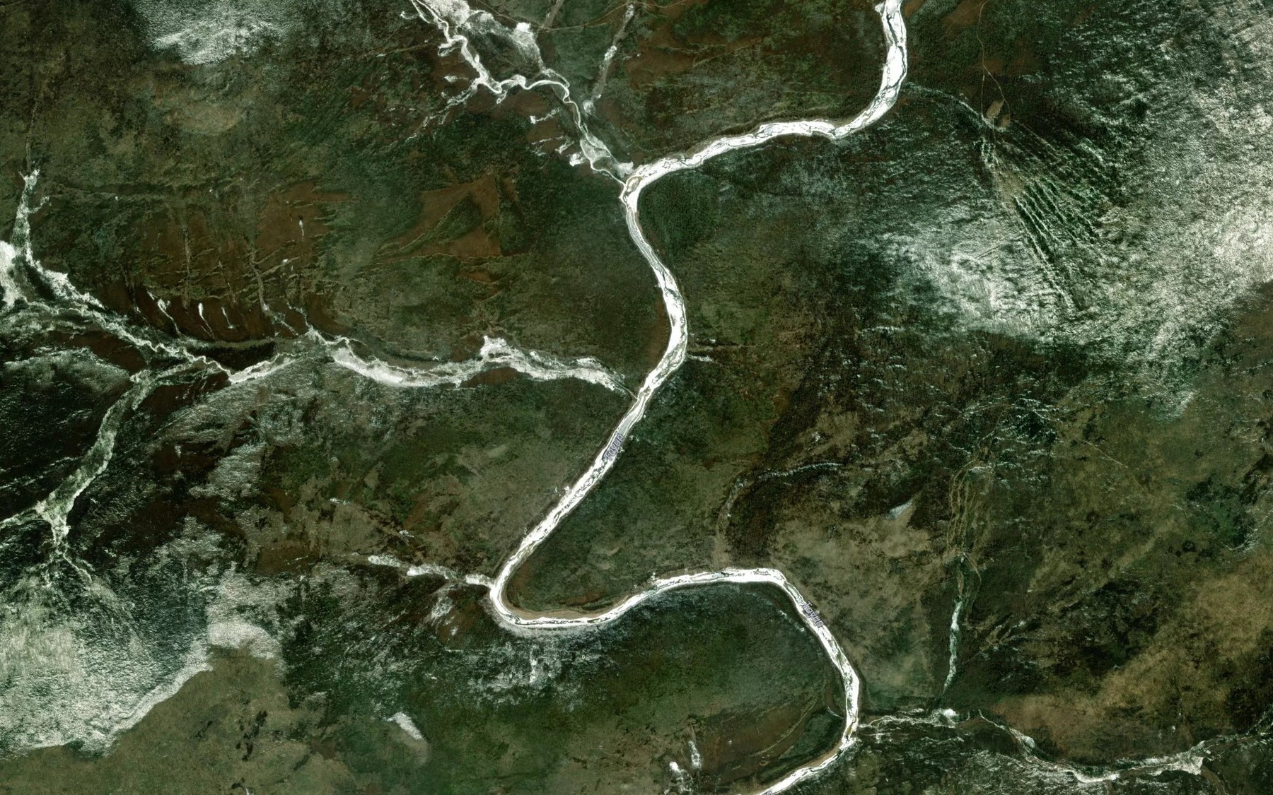 Satellite map of the Kharunur