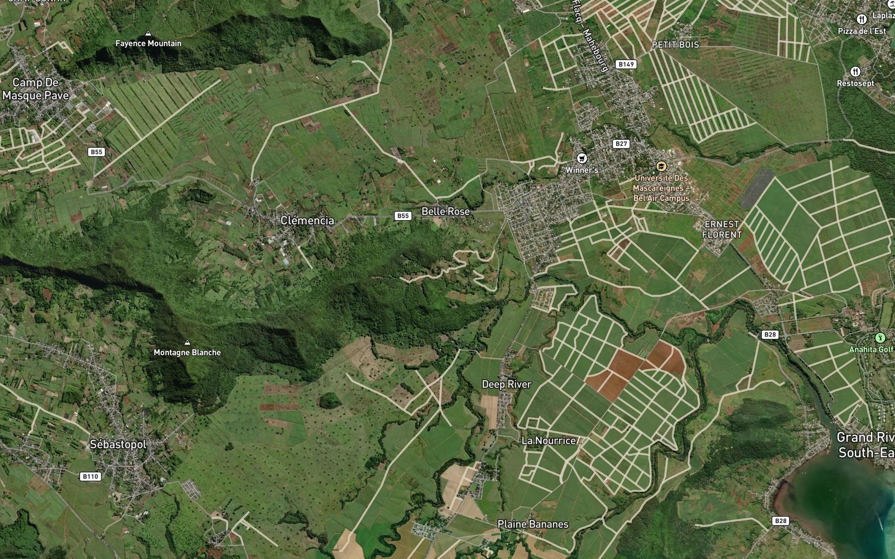 Satellite map of the Riviere Saint Louis