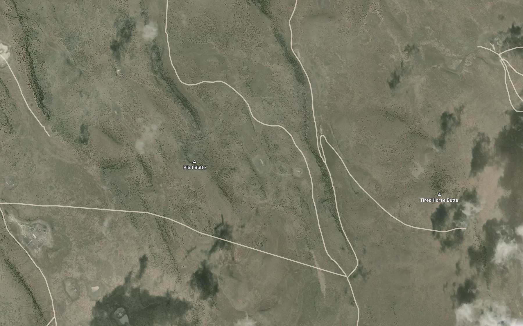 Satellite map of the Pilot Lake Reservoir