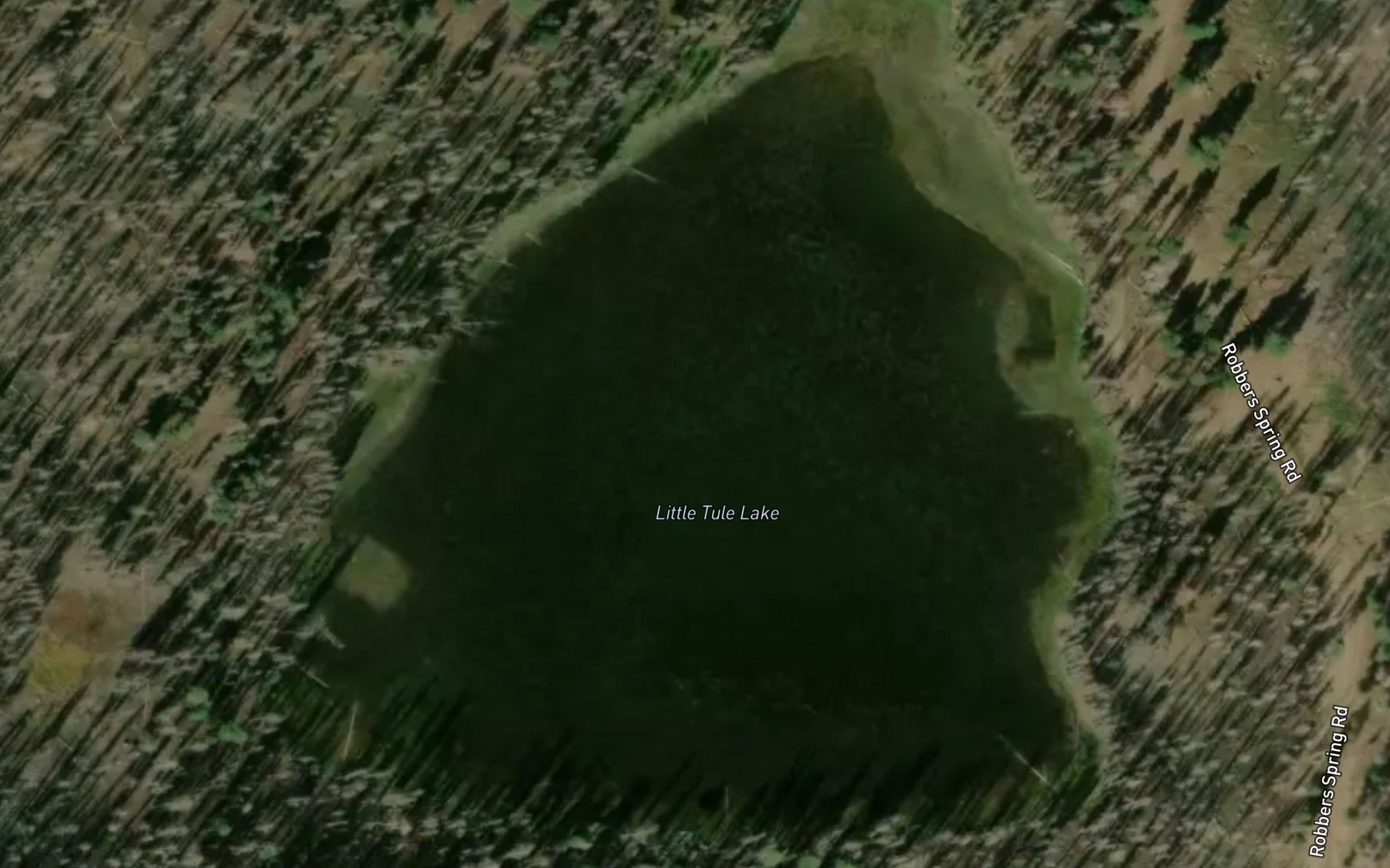 Satellite map of the Little Tule Lake