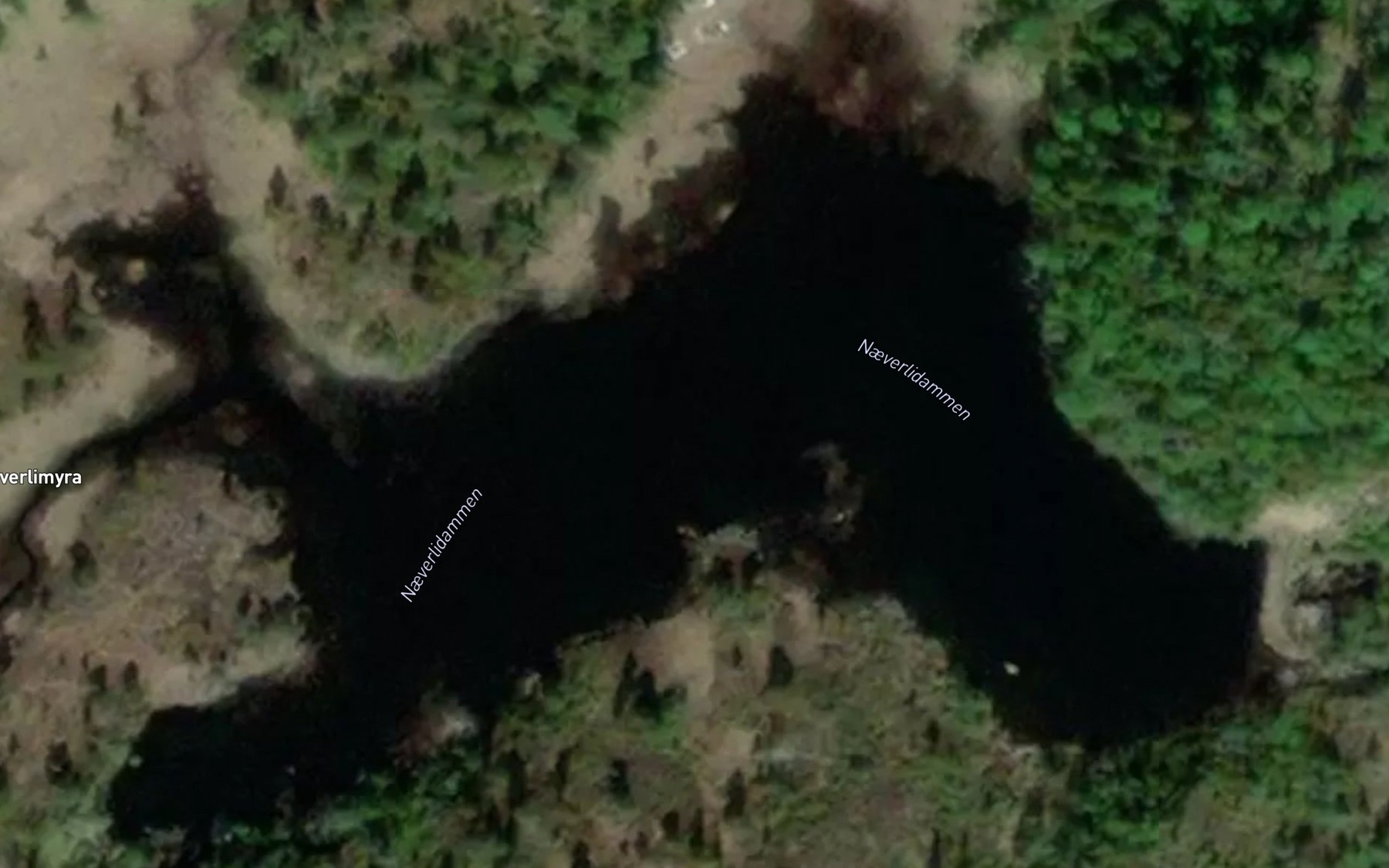 Satellite map of the Naeverlidammen