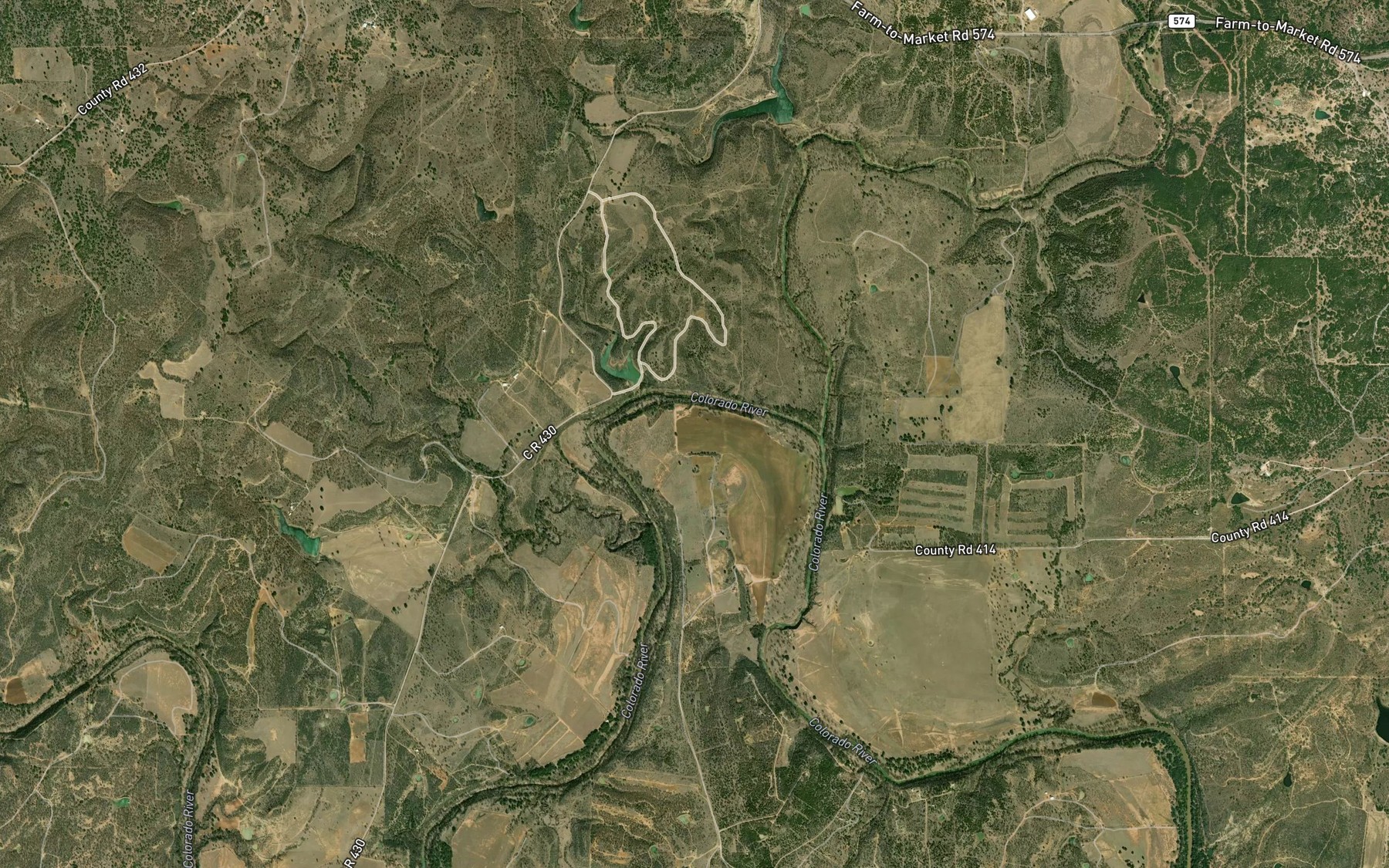 Satellite map of the Horseshoe Bend