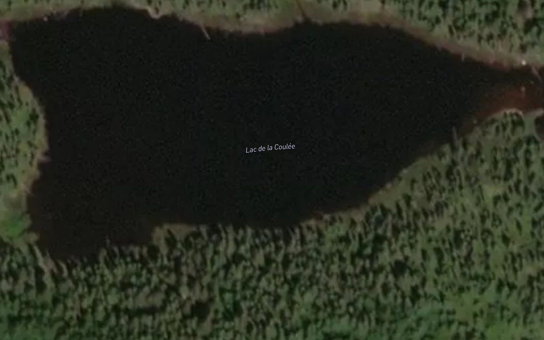 Satellite map of the Lac de la Coulee