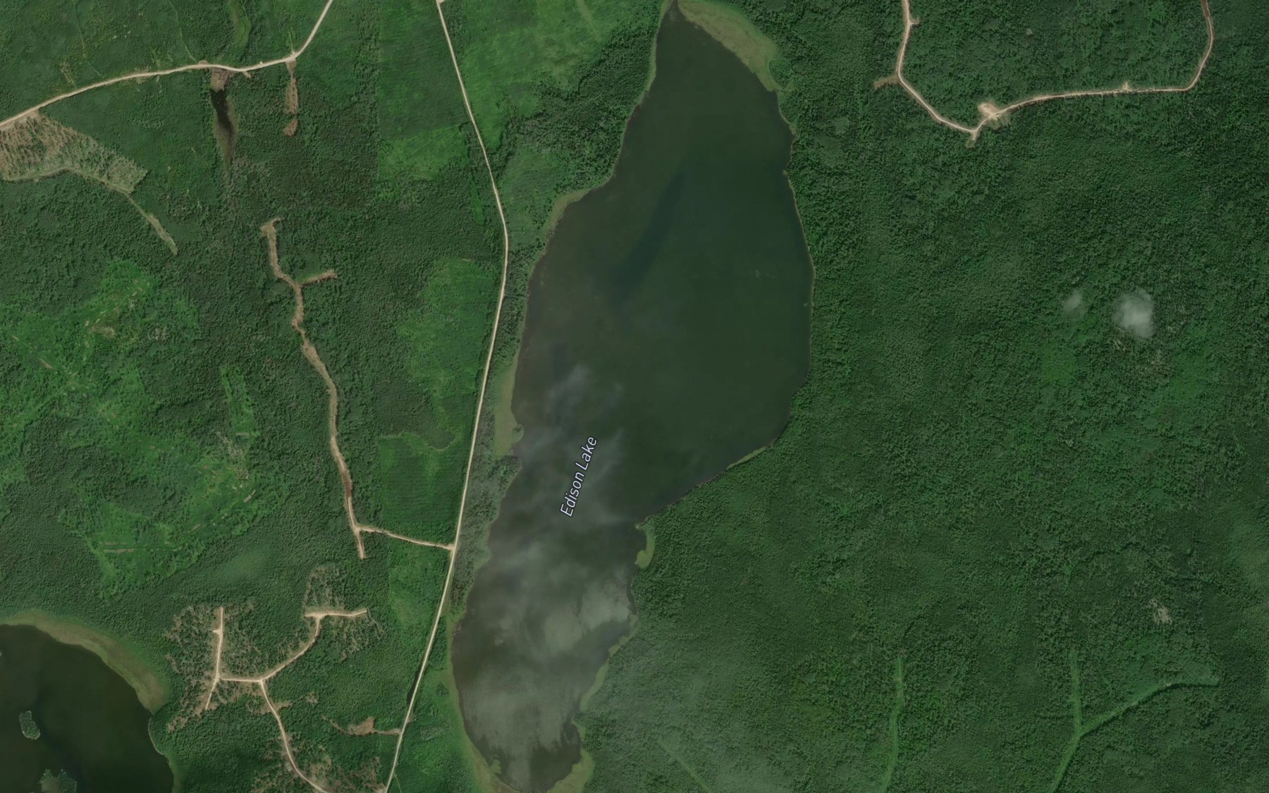 Satellite map of the Edison Lake