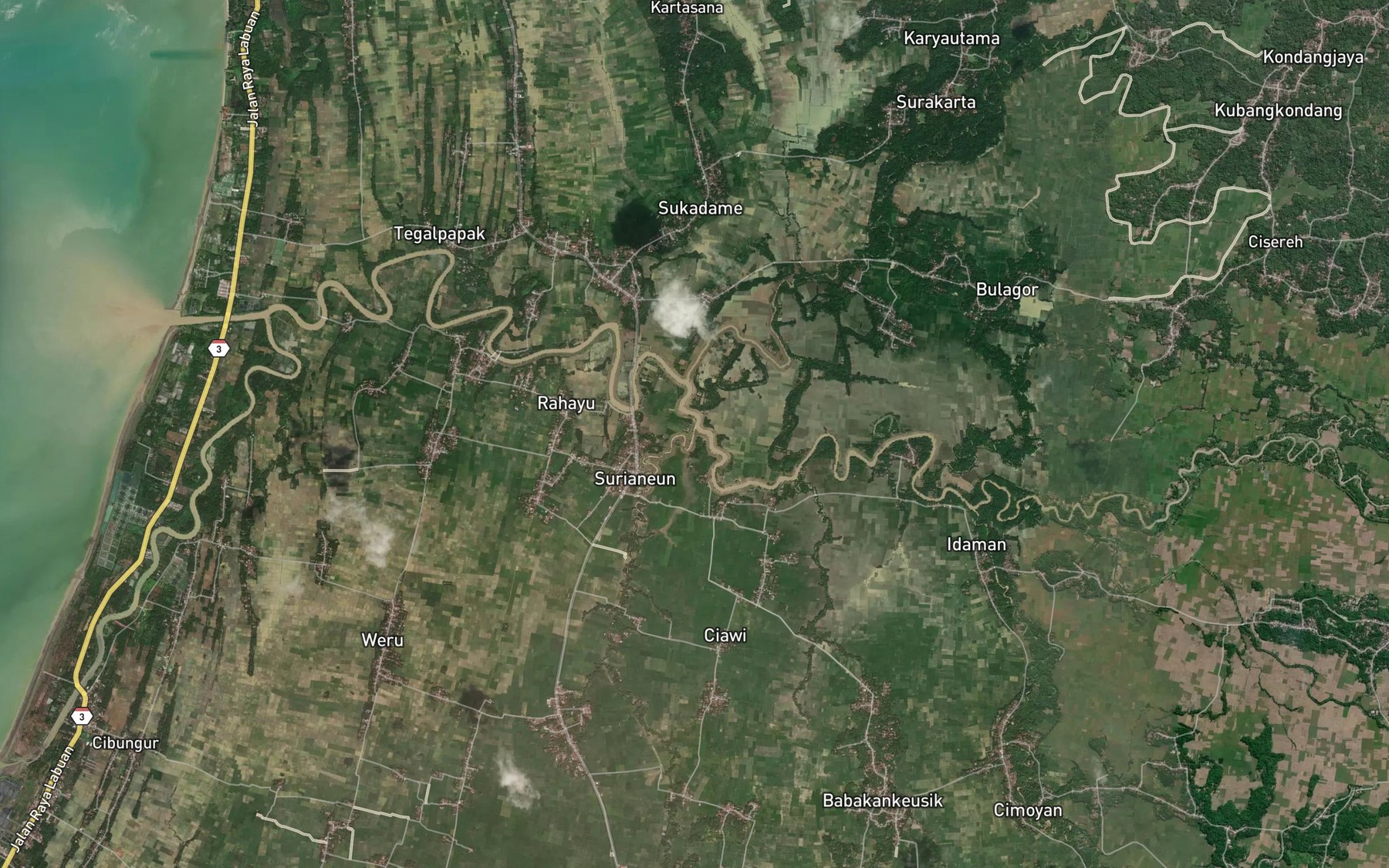 Satellite map of the Ci Surianeun