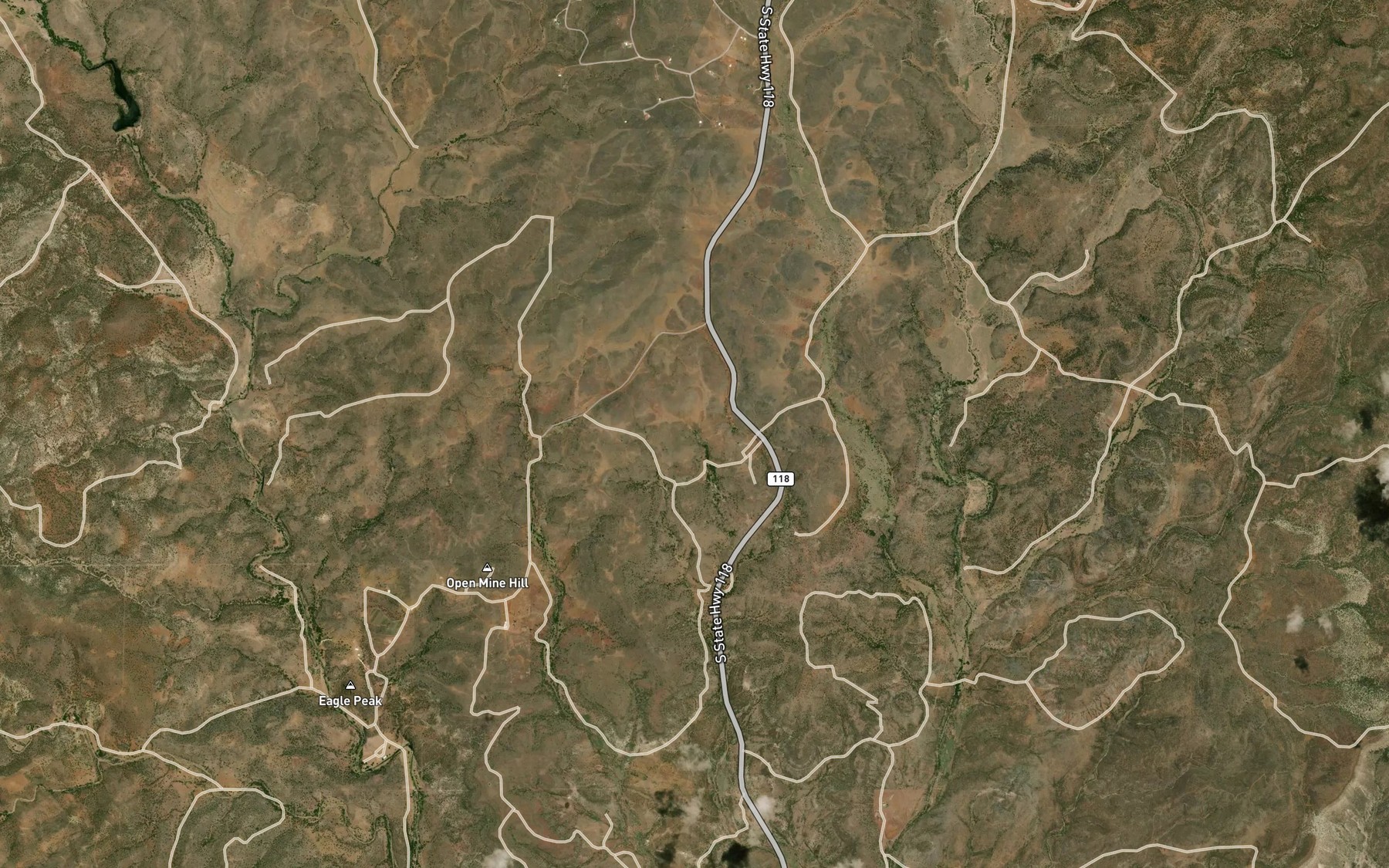 Satellite map of the Clark Springs