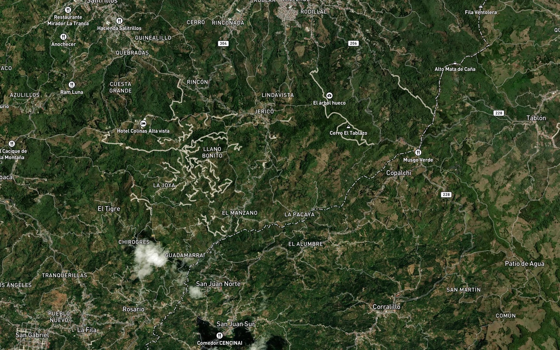 Satellite map of the Rio Jerico