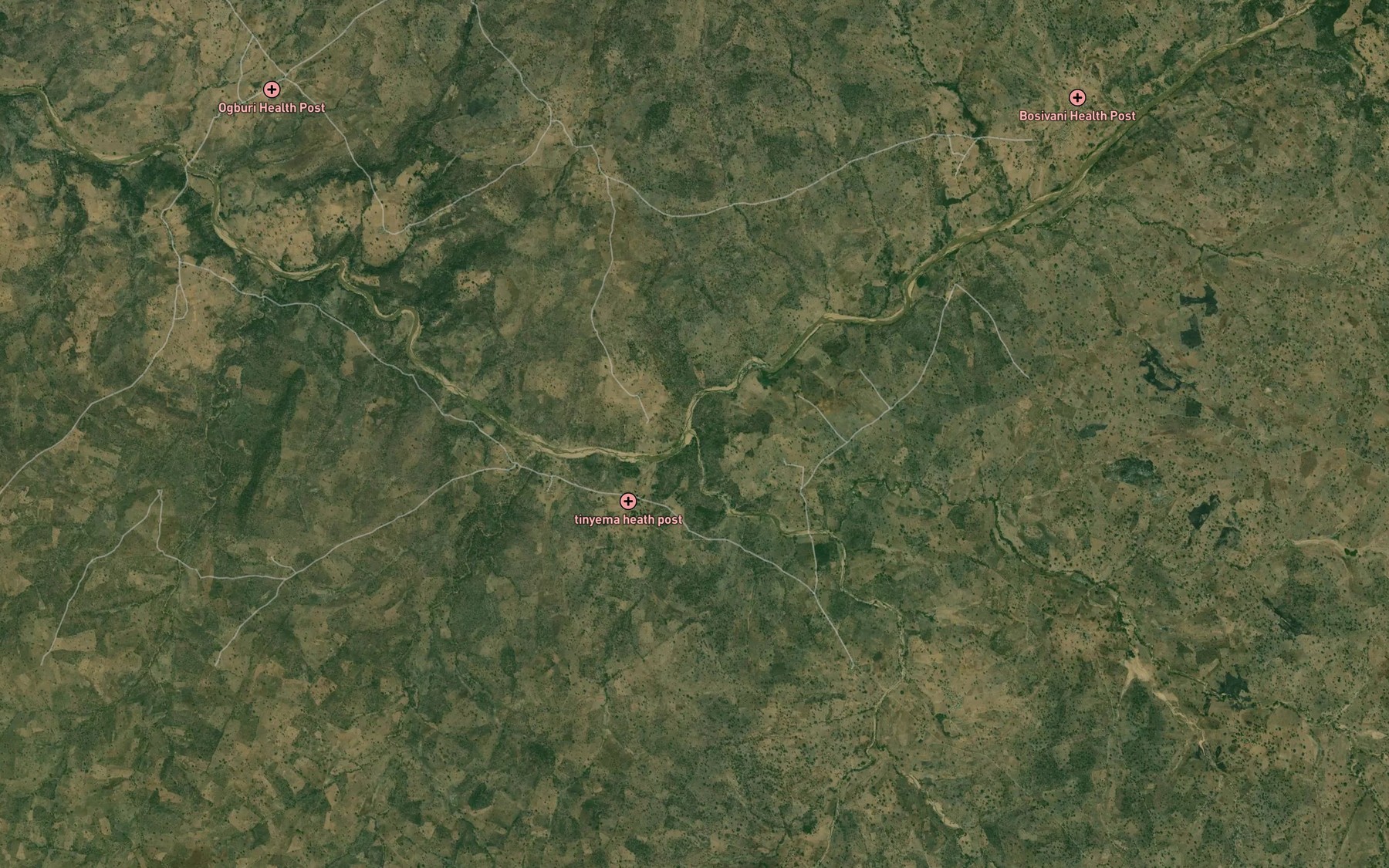 Satellite map of the Mayo Kila