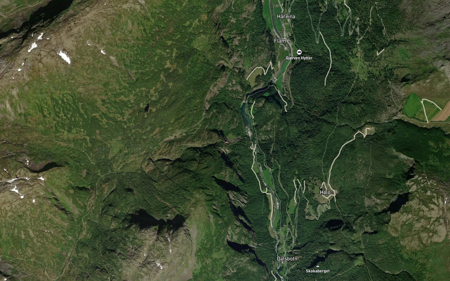 Satellite map of the Rjoandefossen