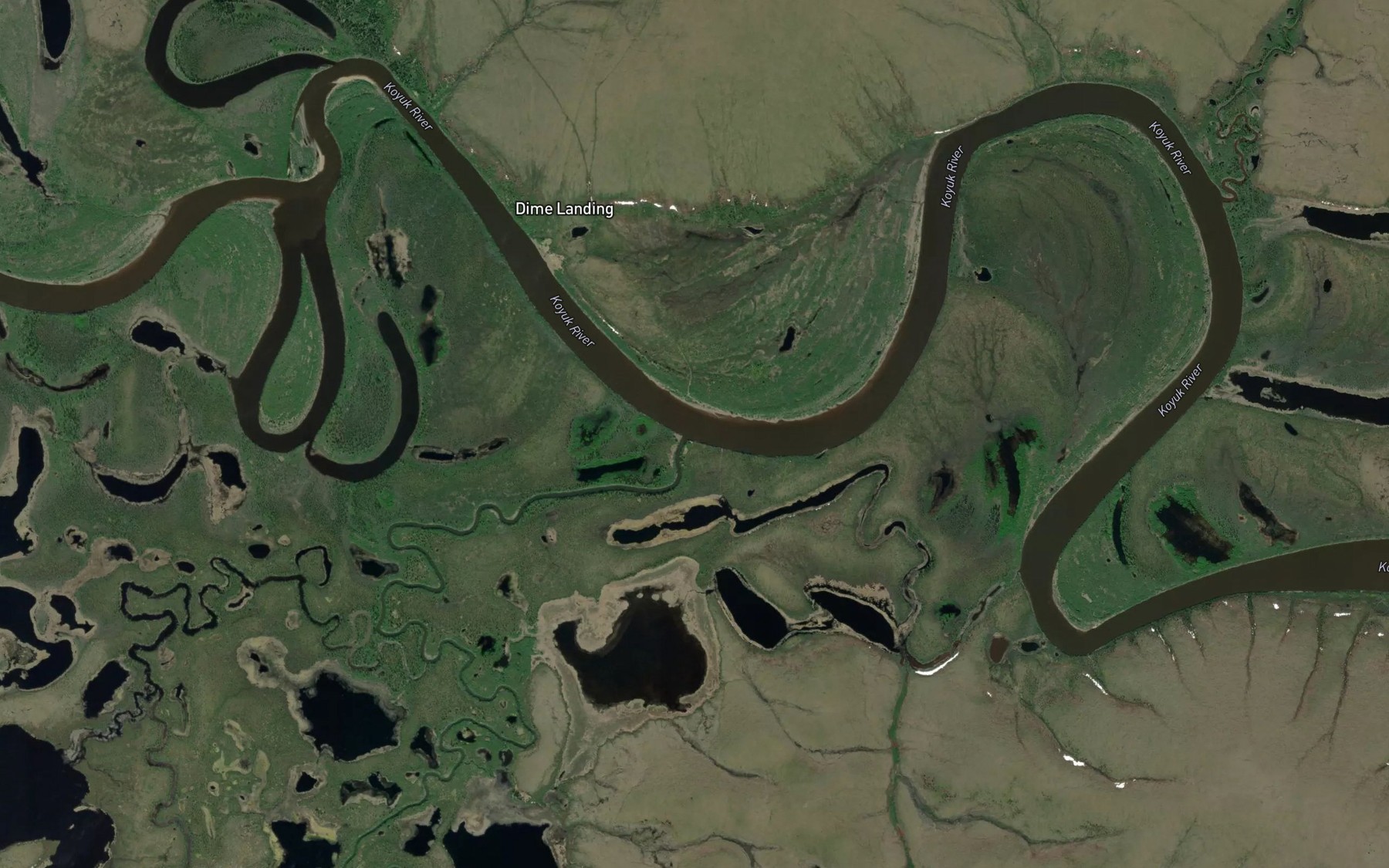 Satellite map of the Kenwood Creek