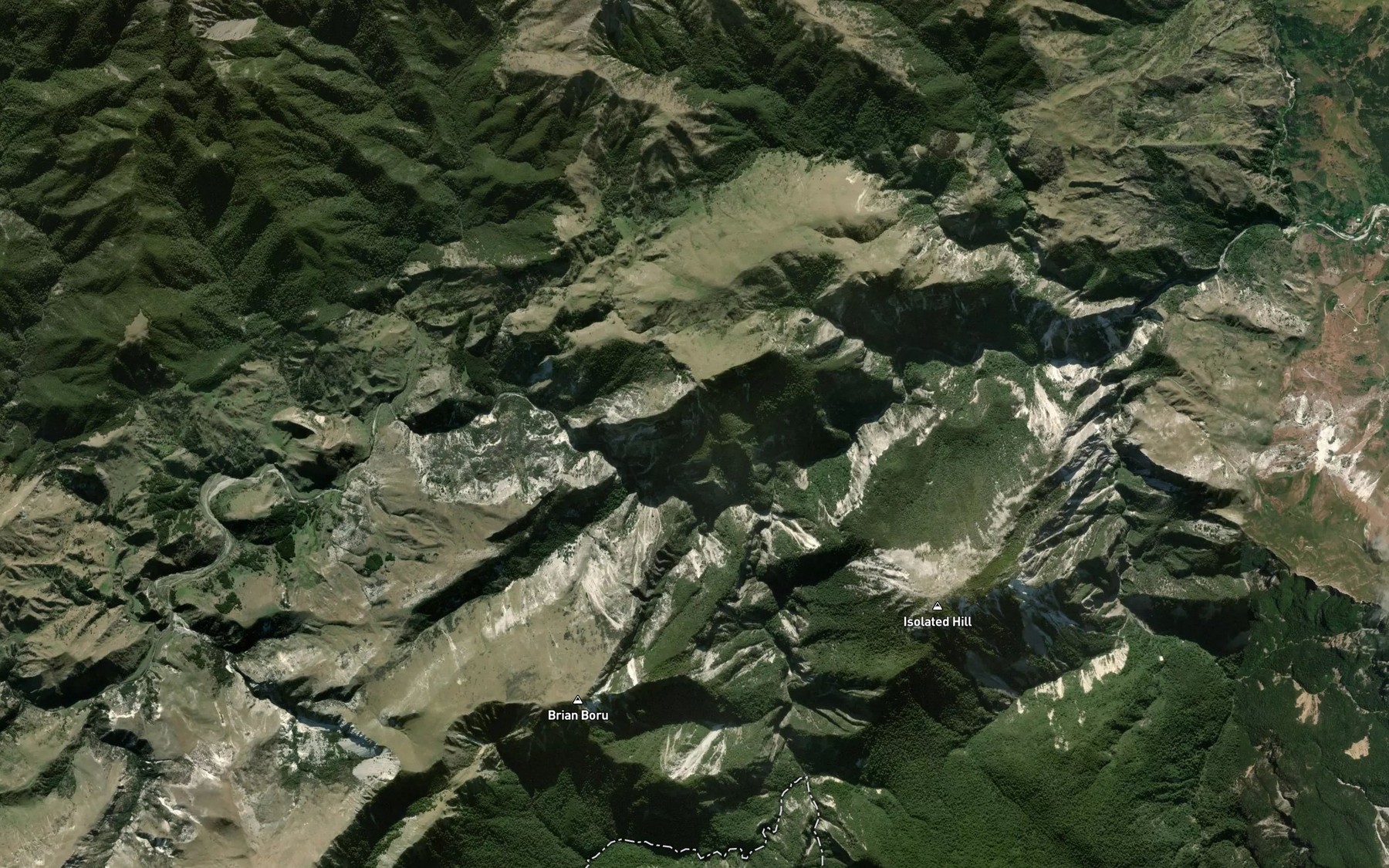 Satellite map of the Brian Boru Stream