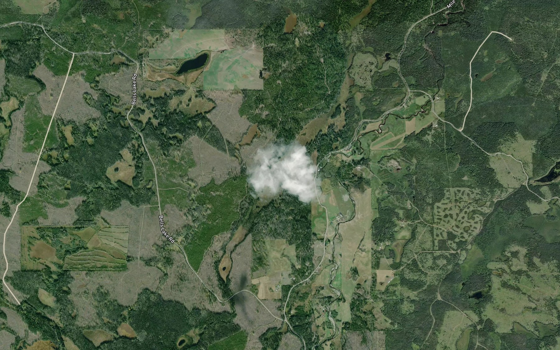Satellite map of the Malcolm Lake