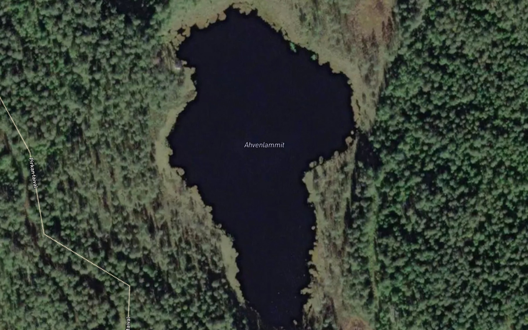 Satellite map of the Ahvenlammit