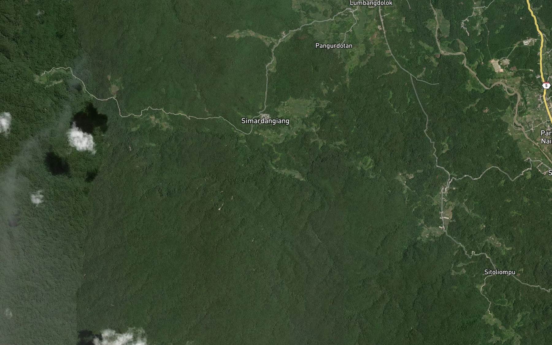 Satellite map of the Aek Simatemate