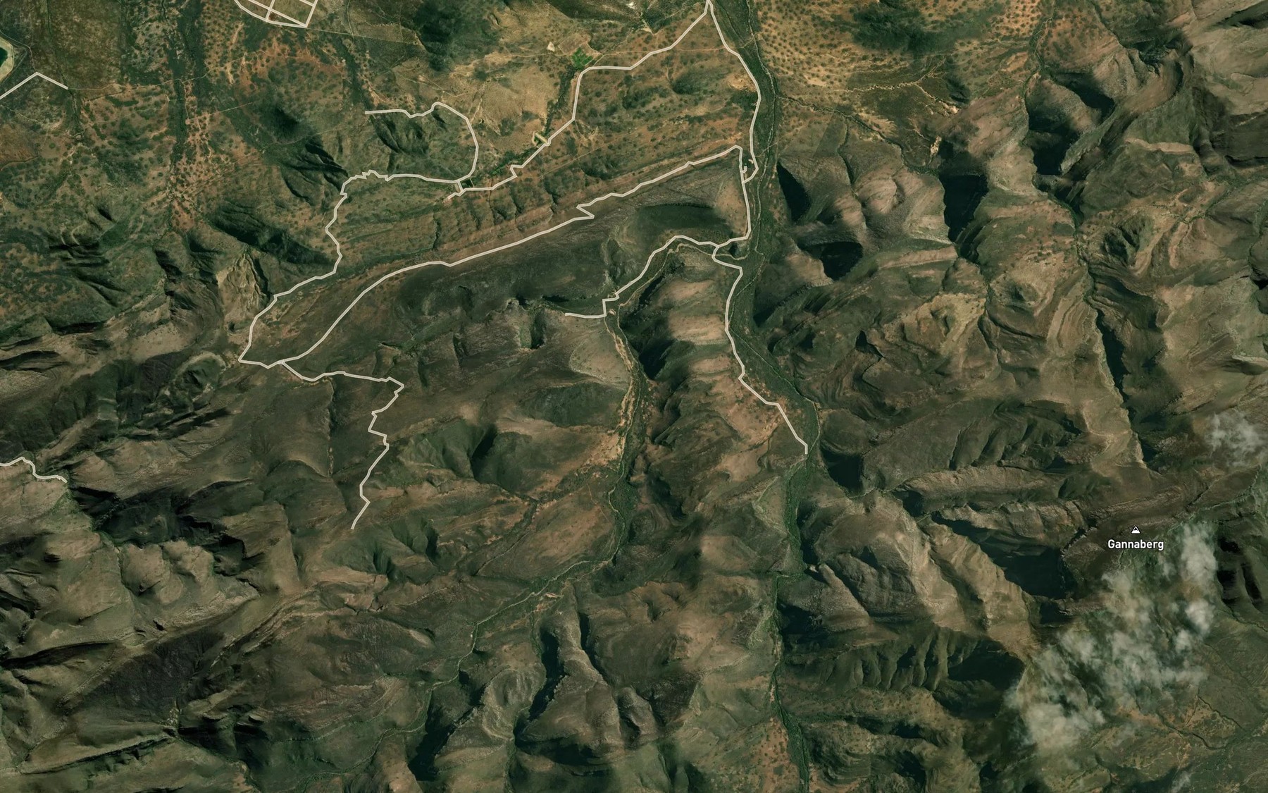 Satellite map of the Haumanskloof
