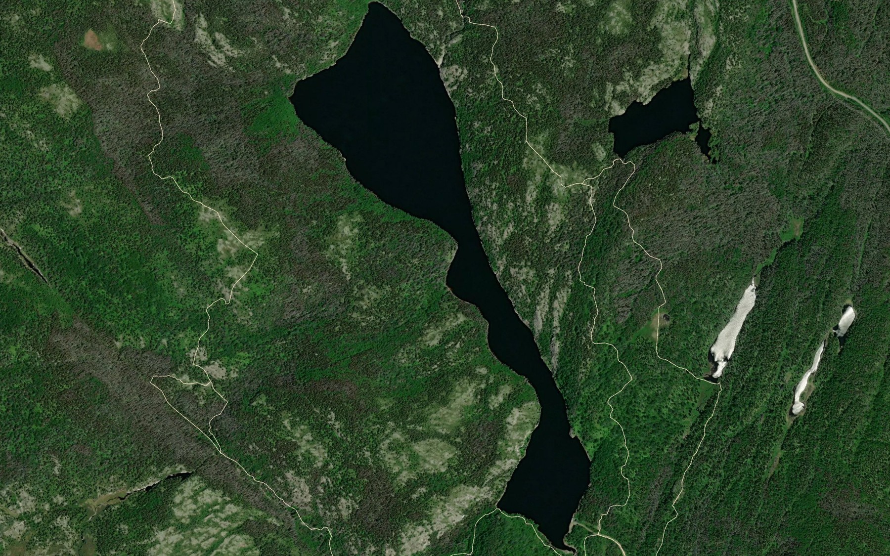 Satellite map of the Lac Cache