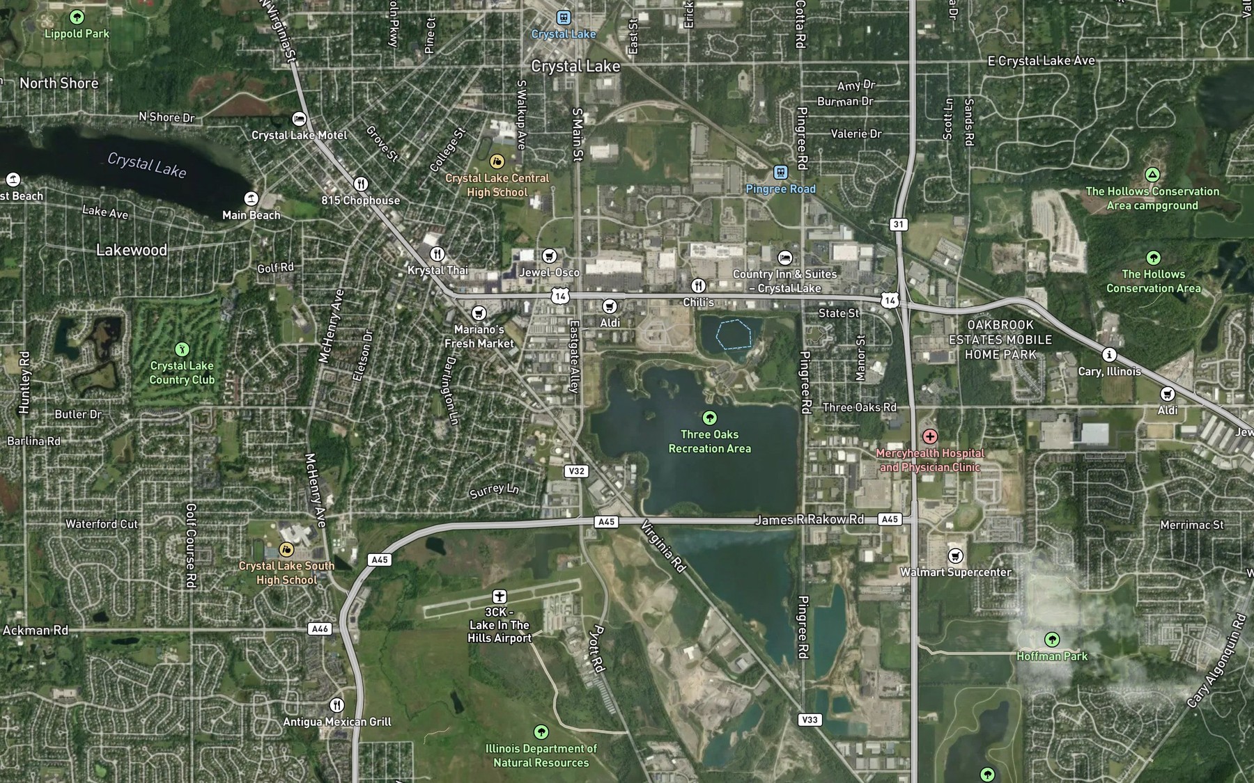 Satellite map of the Spot 3