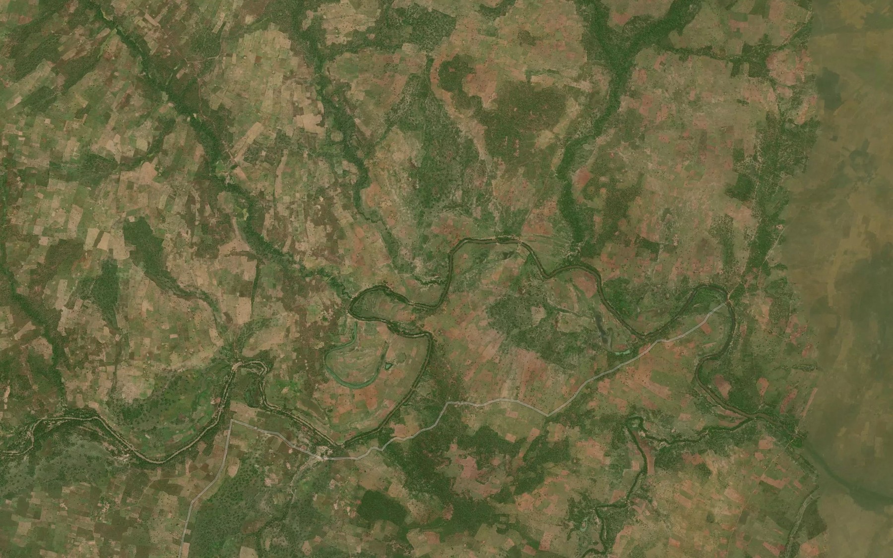 Satellite map of the River Usuba