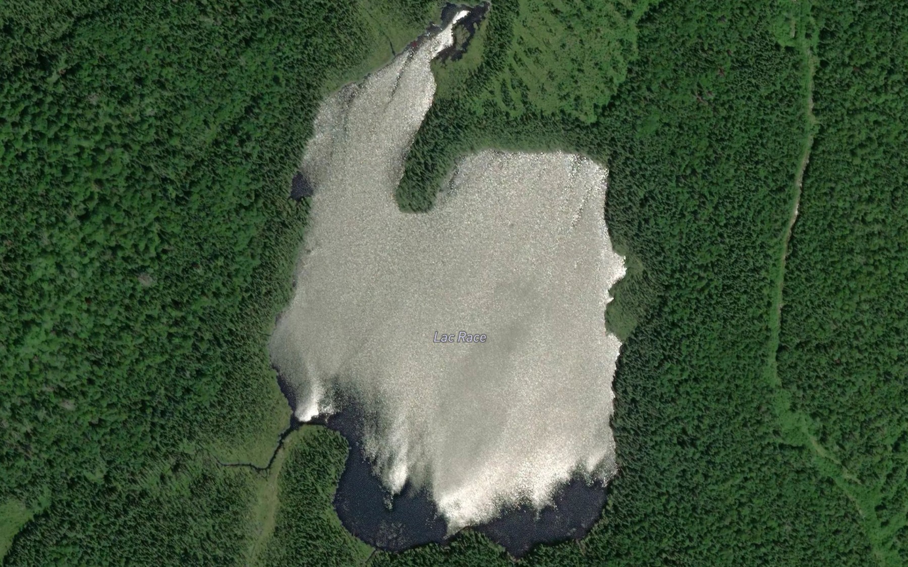 Satellite map of the Lac Race