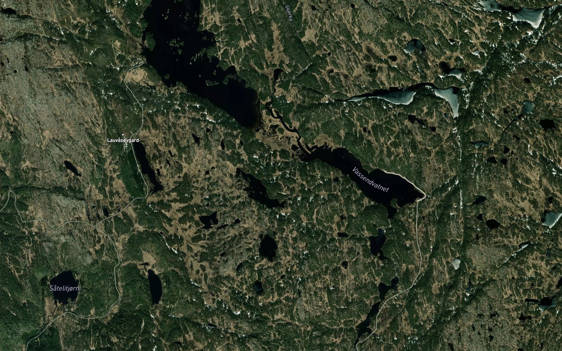 Satellite map of the Oyetjonnbekken