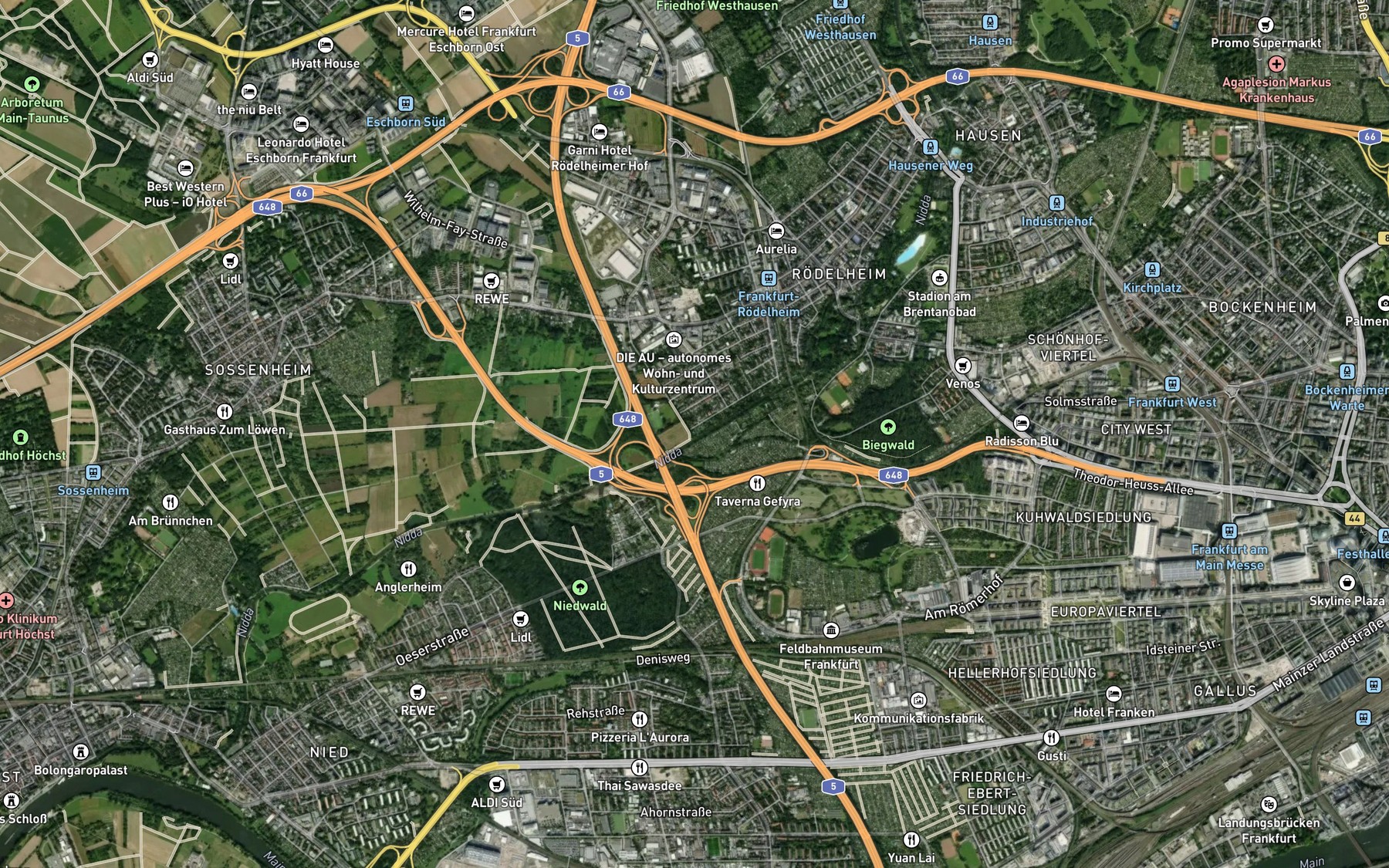 Satellite map of the Westerbach
