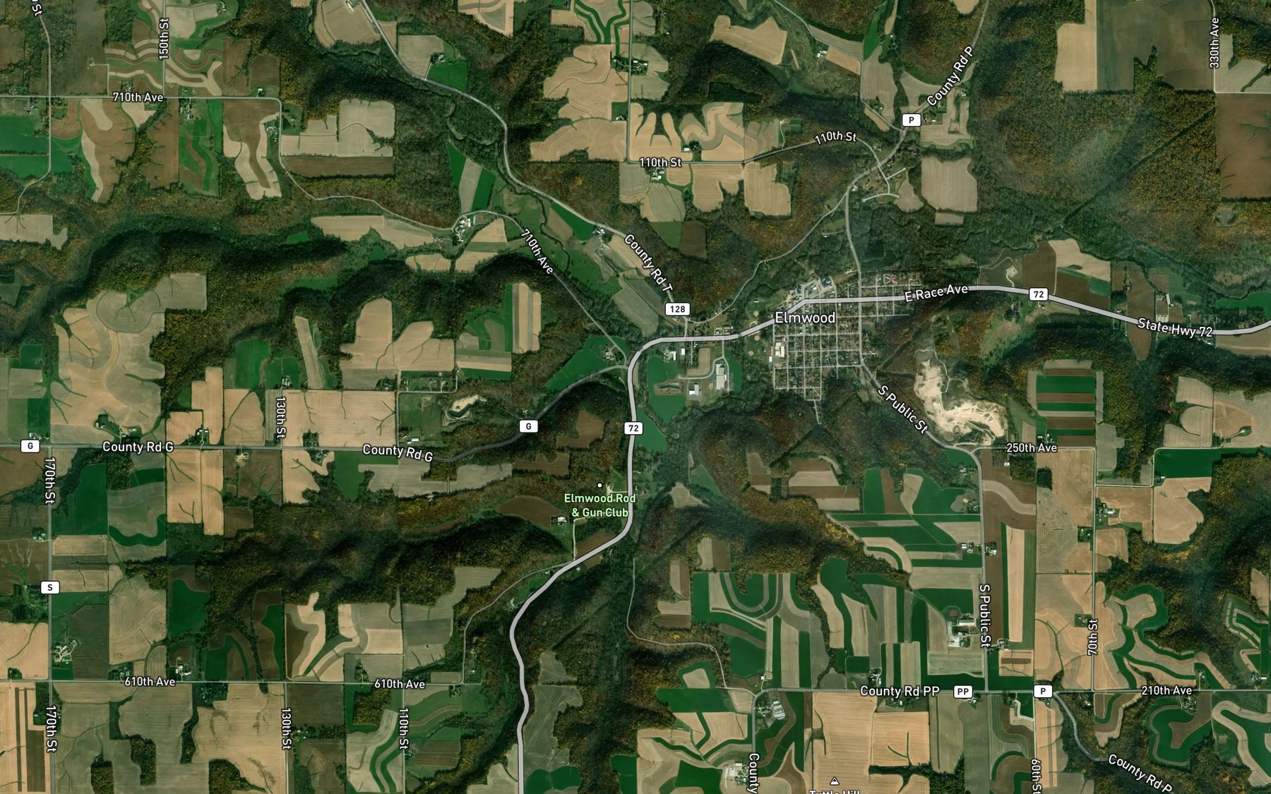 Satellite map of the Franklin Spring