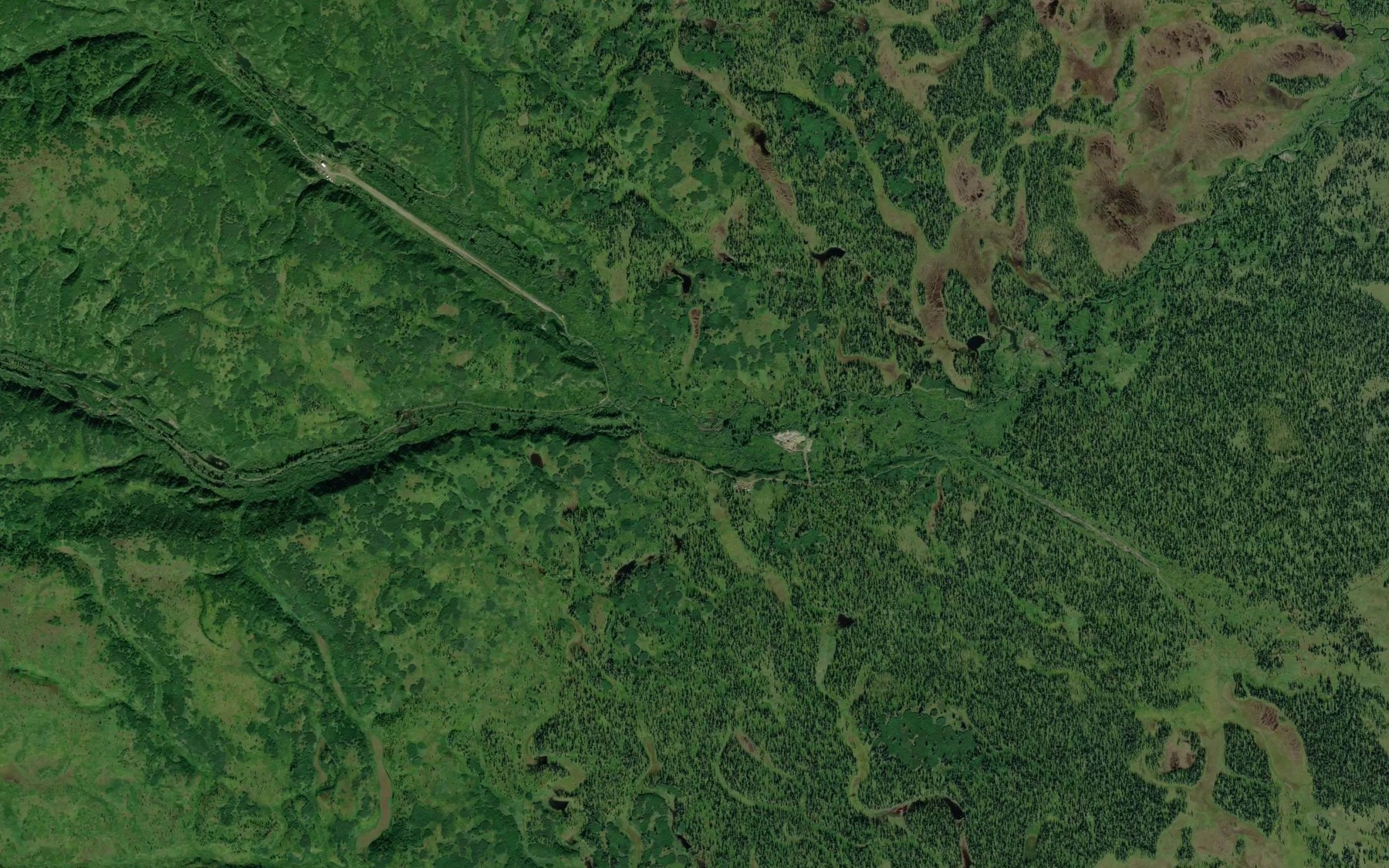 Satellite map of the Twin Creek