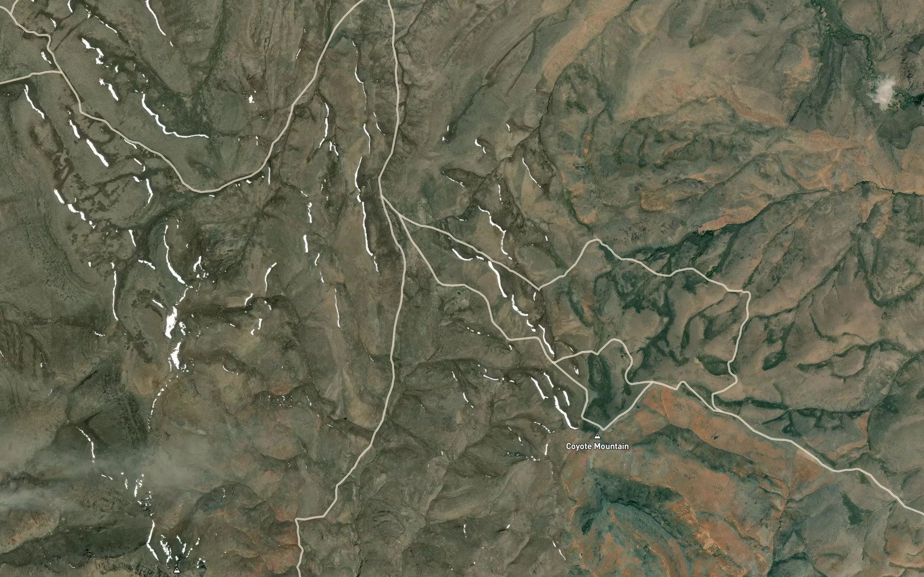 Satellite map of the Frog Spring