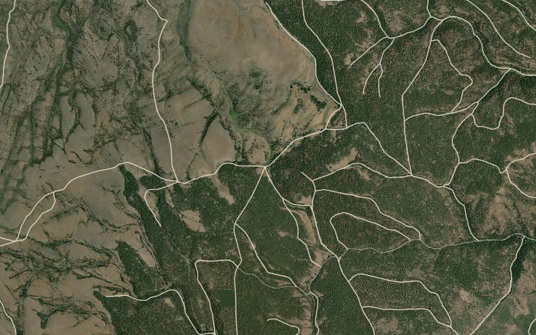 Satellite map of the O'Keefe Reservoir