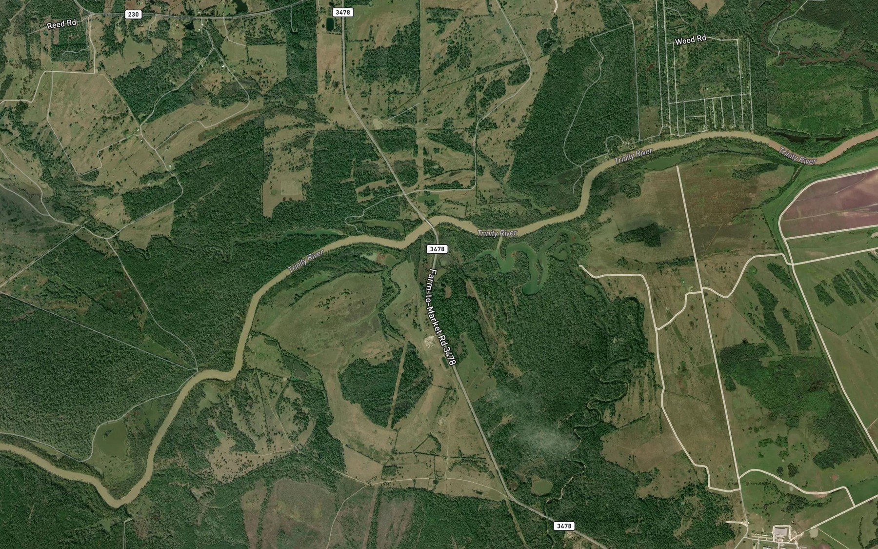 Satellite map of the Big Tucker Lake