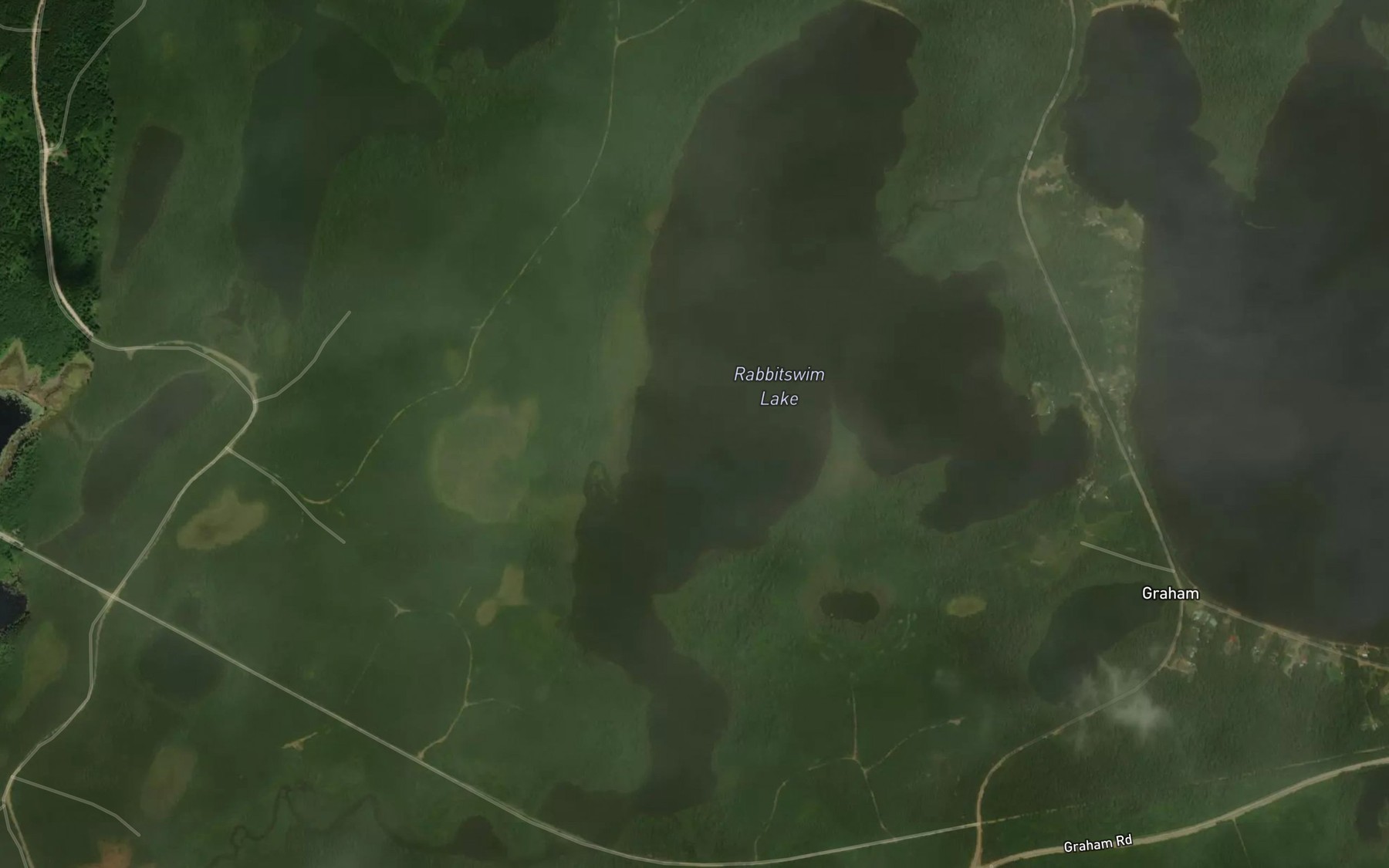Satellite map of the Rabbitswim Lake