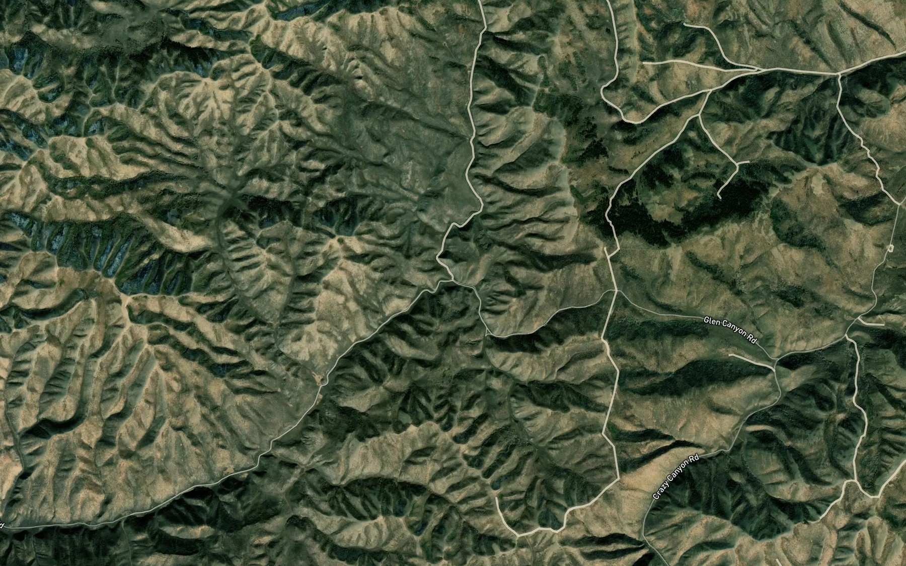 Satellite map of the Pine Creek