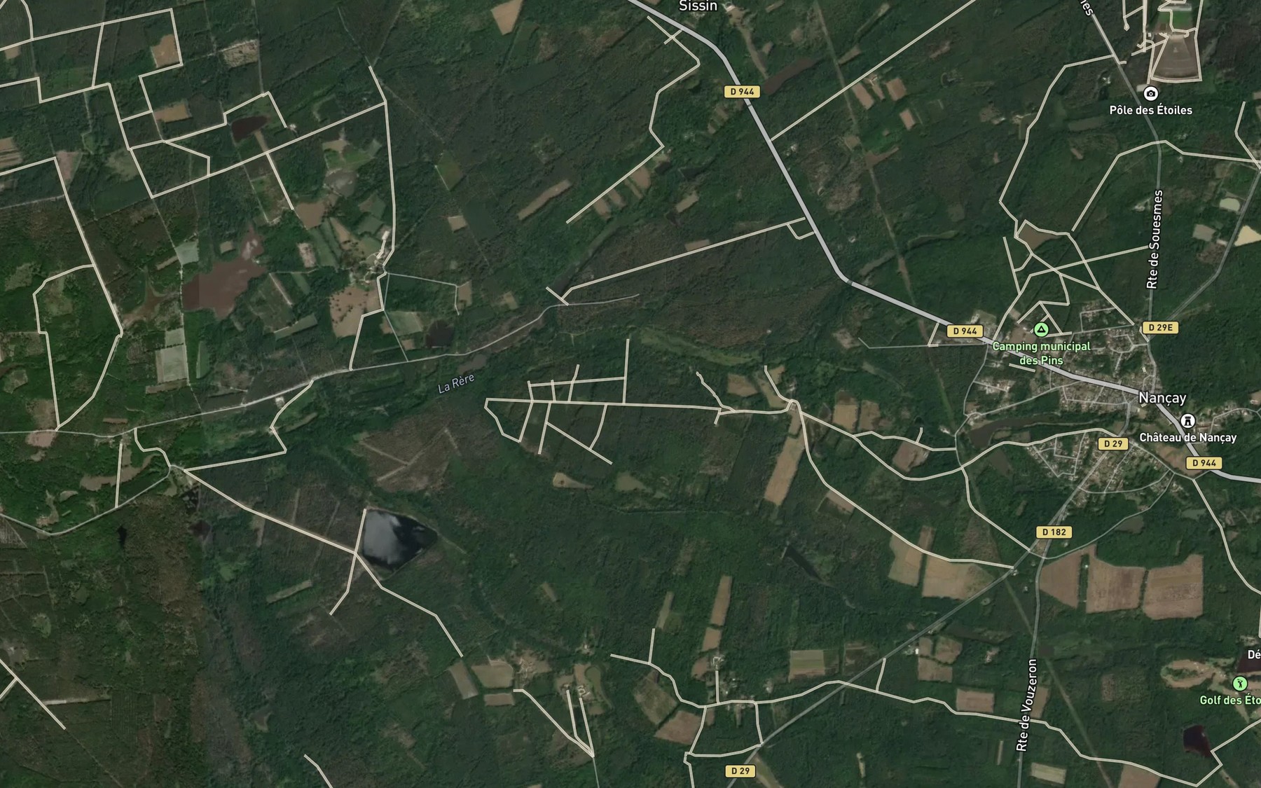 Satellite map of the Sise