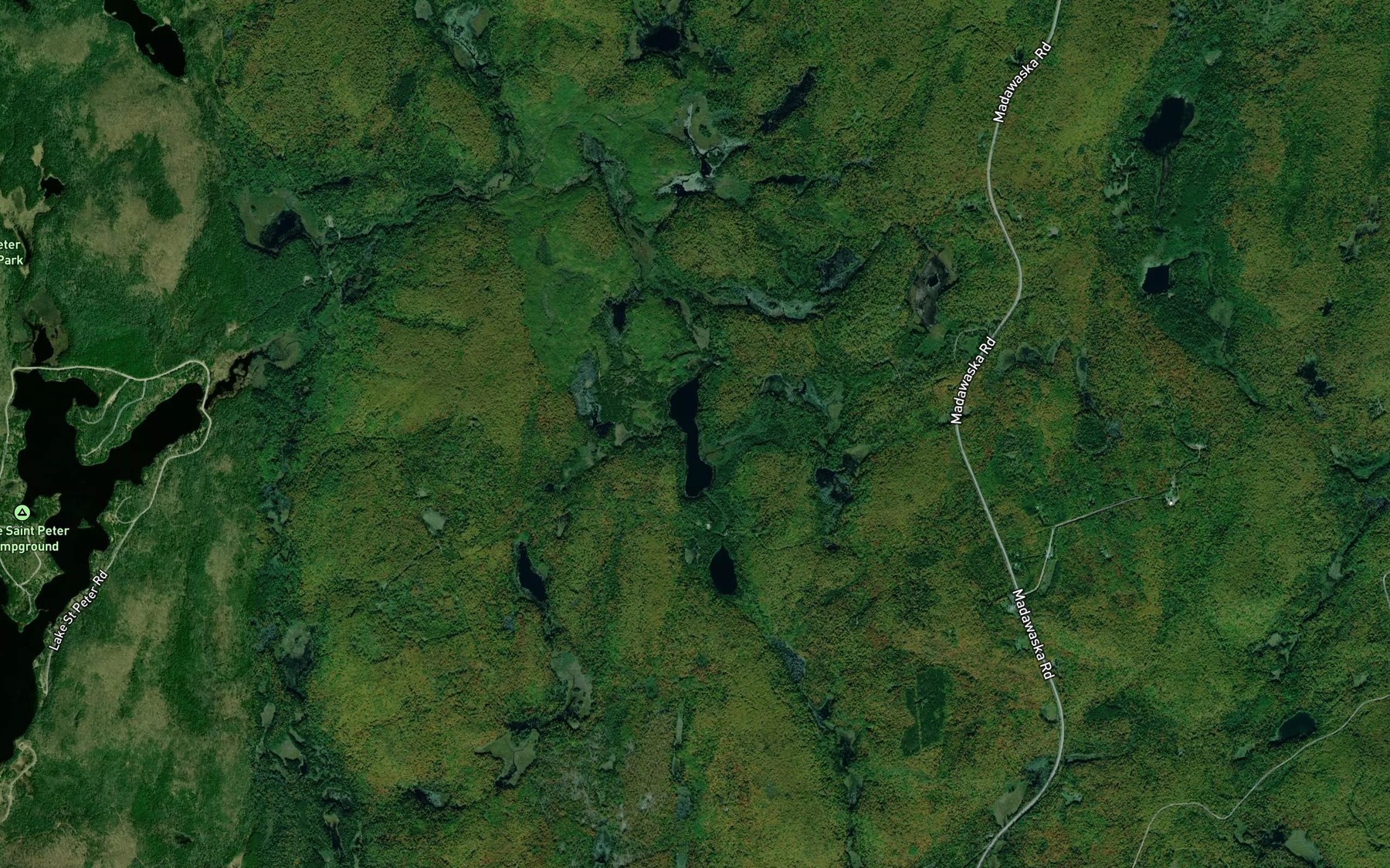 Satellite map of the Back Lake