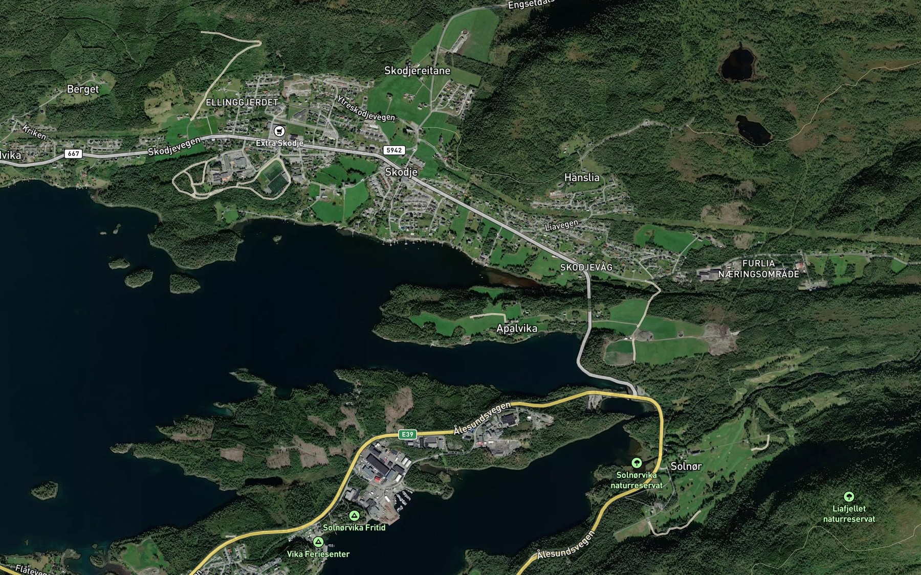Satellite map of the Batvika
