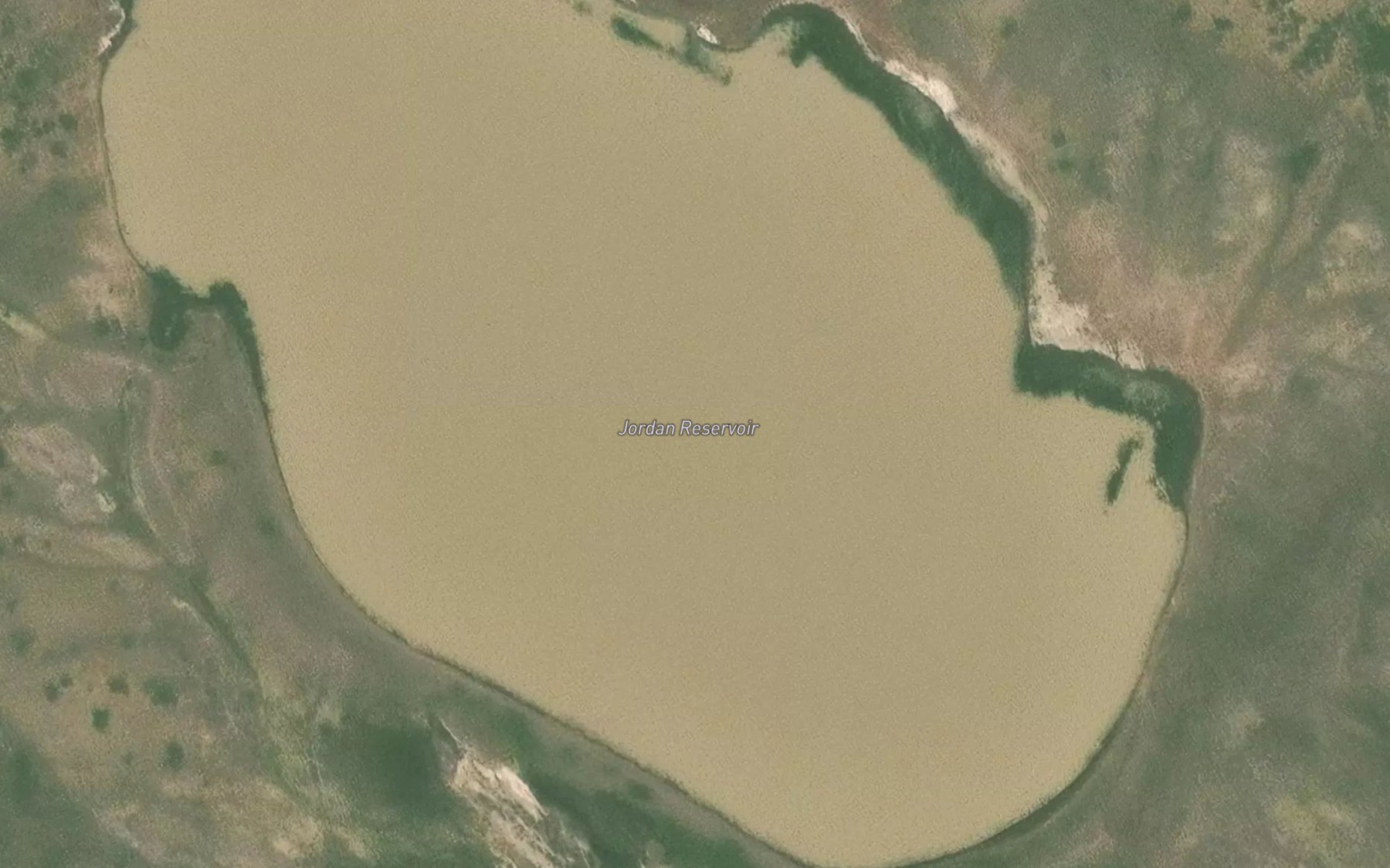 Satellite map of the Jordan Reservoir