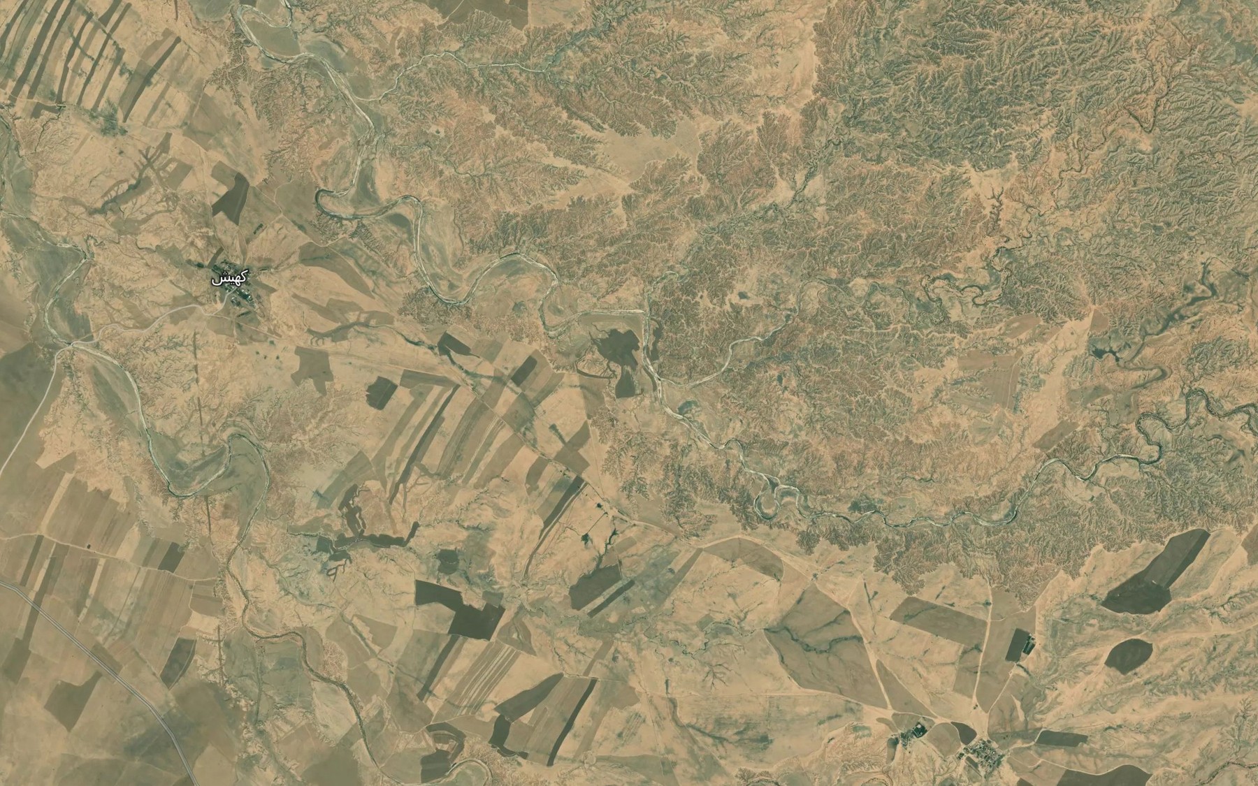 Satellite map of the Rud-e Namak