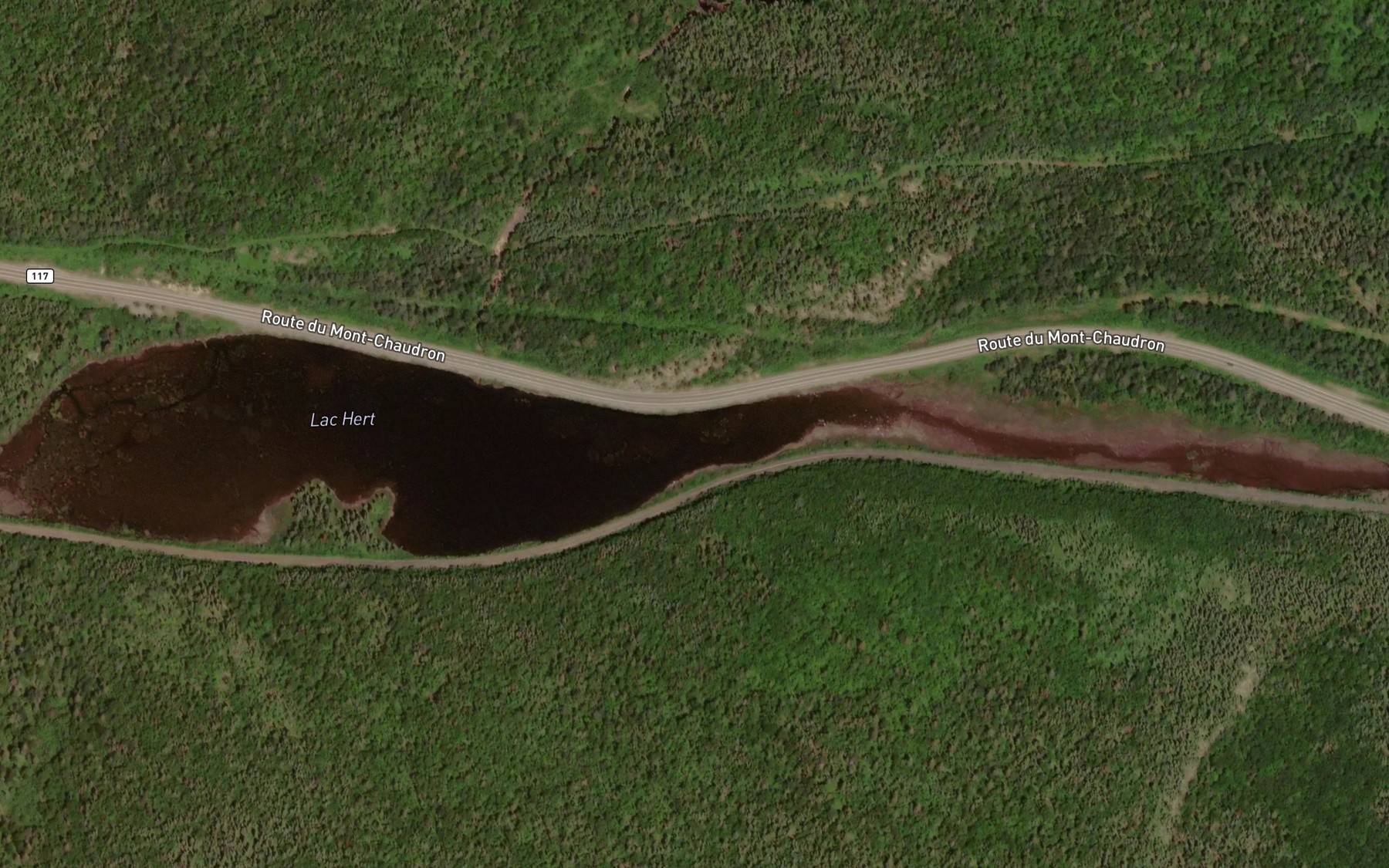 Satellite map of the Lac Hert