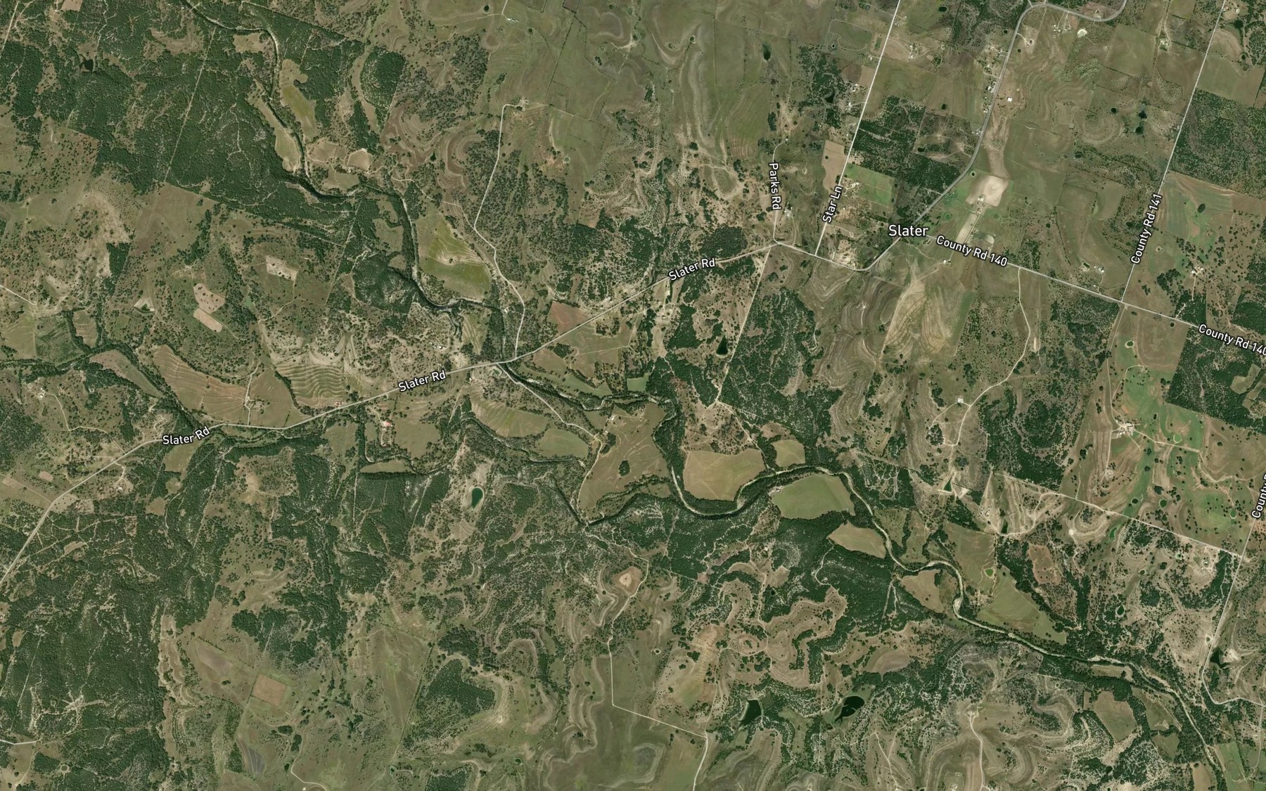 Satellite map of the Patterson Branch