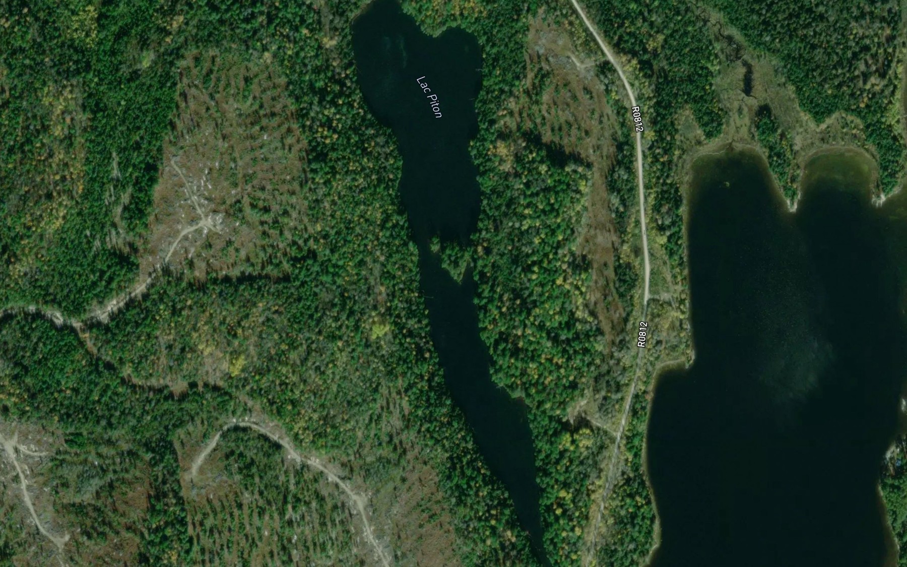 Satellite map of the Lac Piton