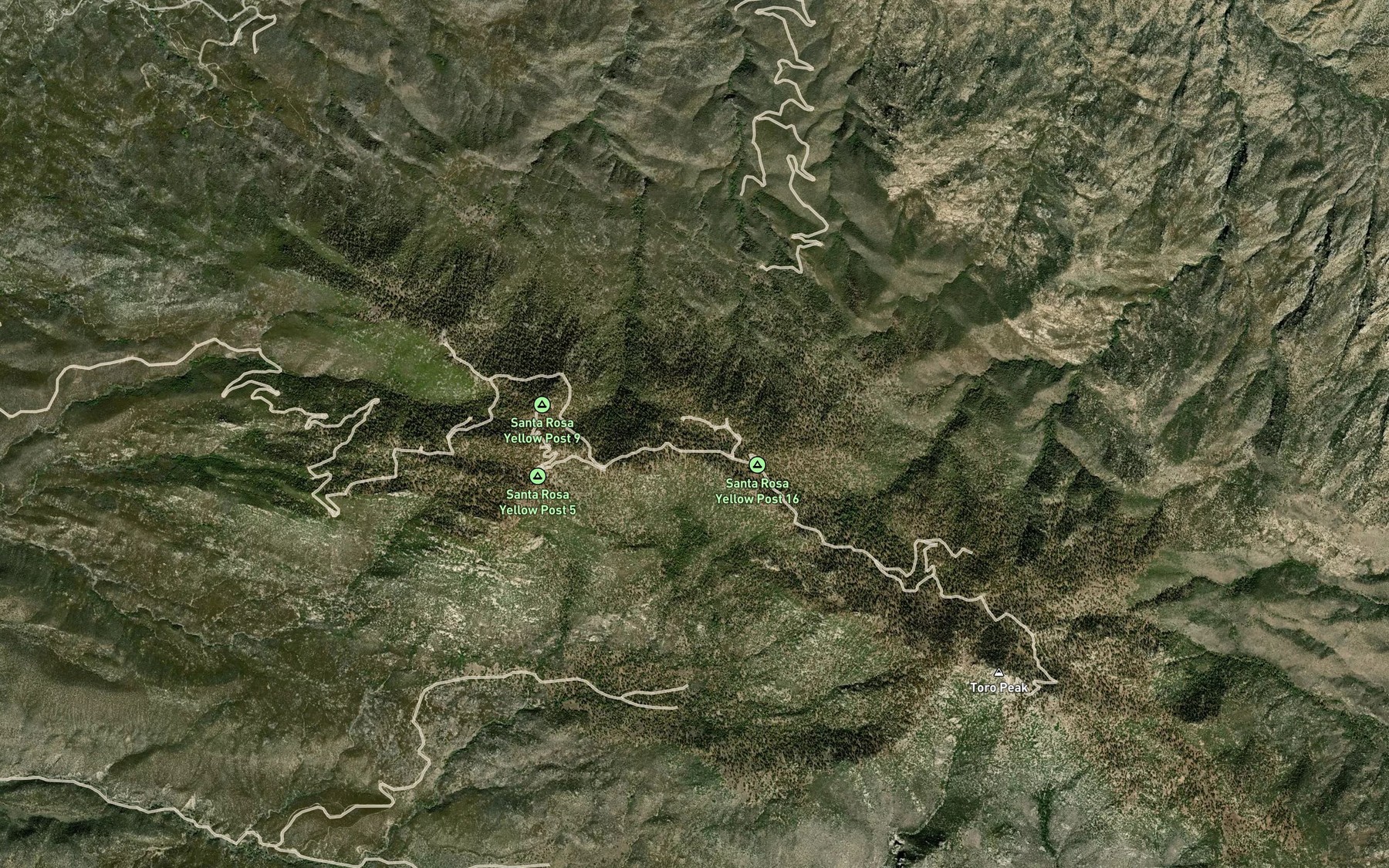 Satellite map of the Stump Spring
